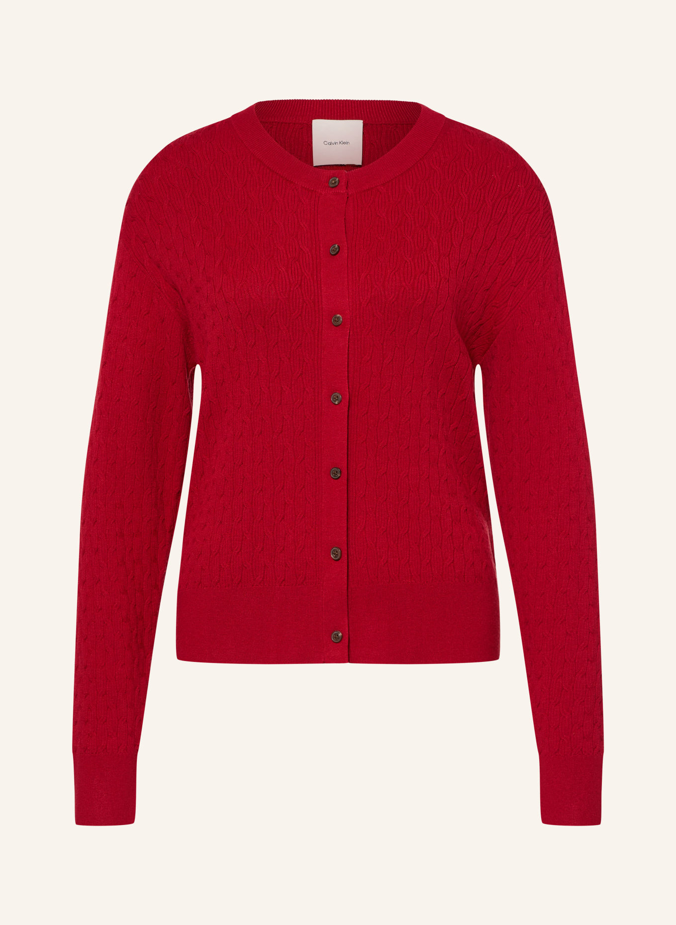 Calvin Klein Cardigan: DARK RED