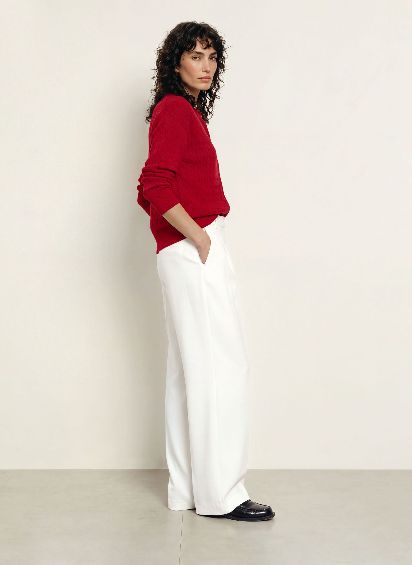 Calvin Klein Cardigan: DARK RED