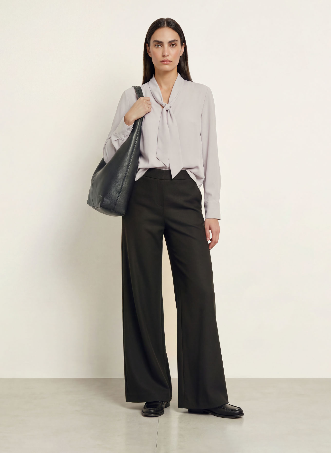 Calvin Klein Schluppenbluse: HELLGRAU