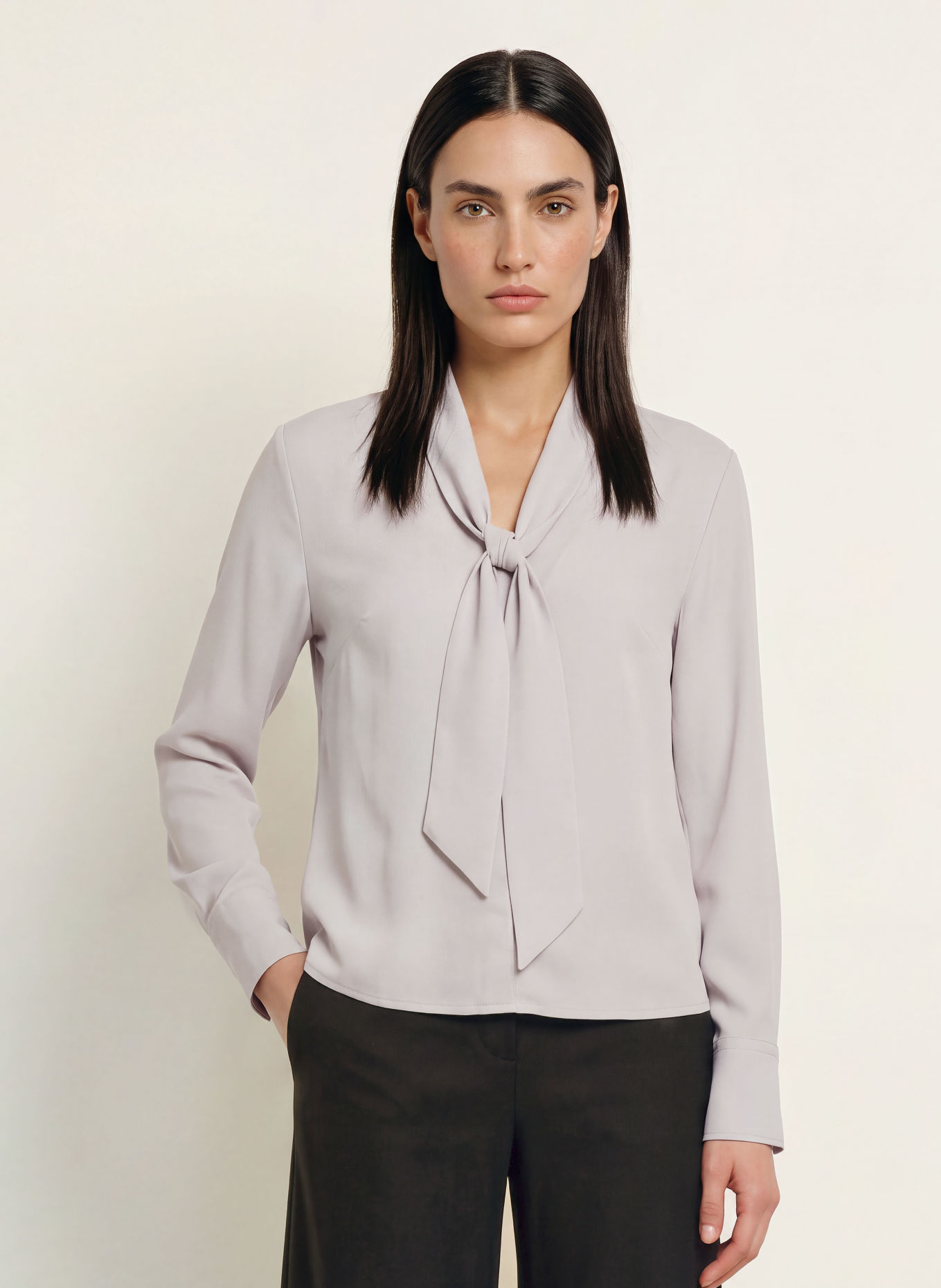 Calvin Klein Schluppenbluse: HELLGRAU