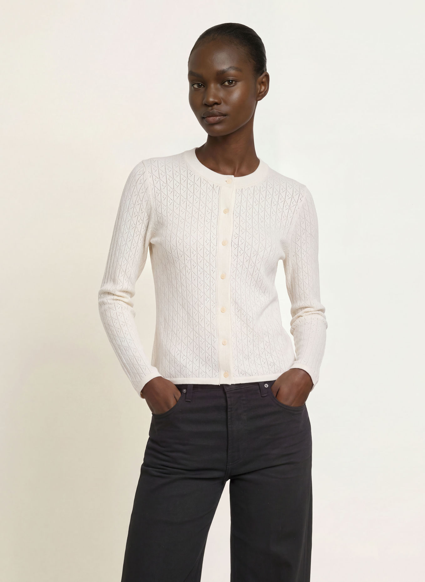Calvin Klein Cardigan: CREAM