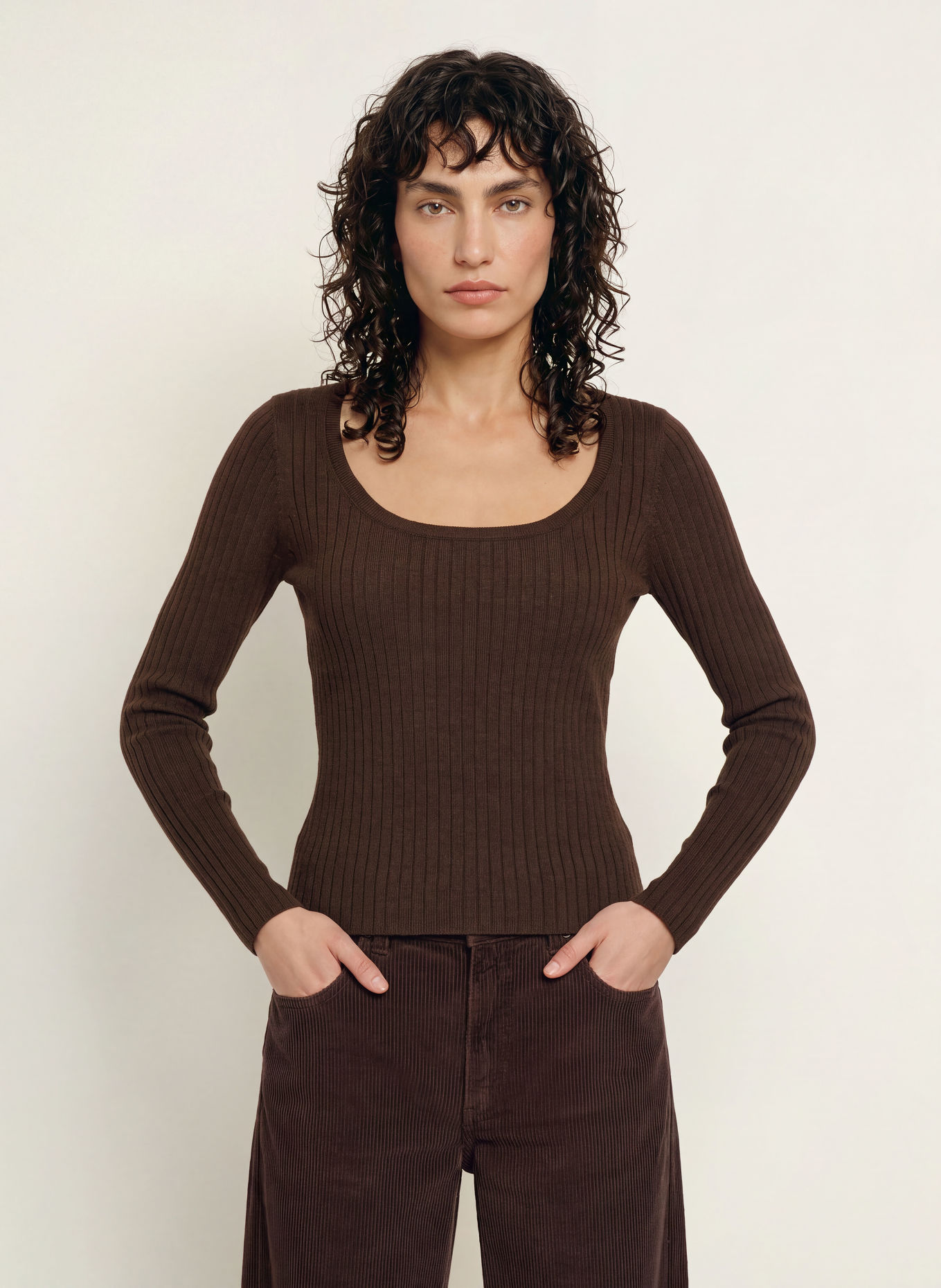 Calvin Klein Sweater: DARK BROWN