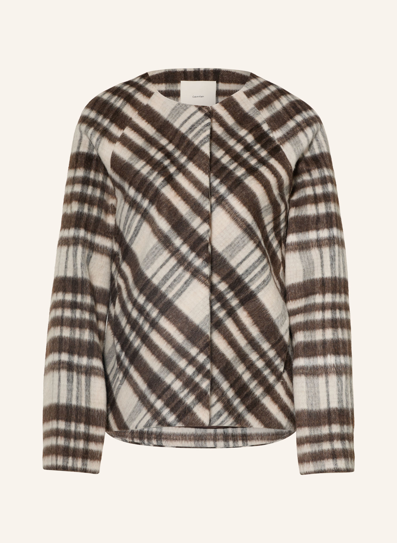 Calvin Klein Jacket: DARK BROWN / BEIGE / DARK GRAY