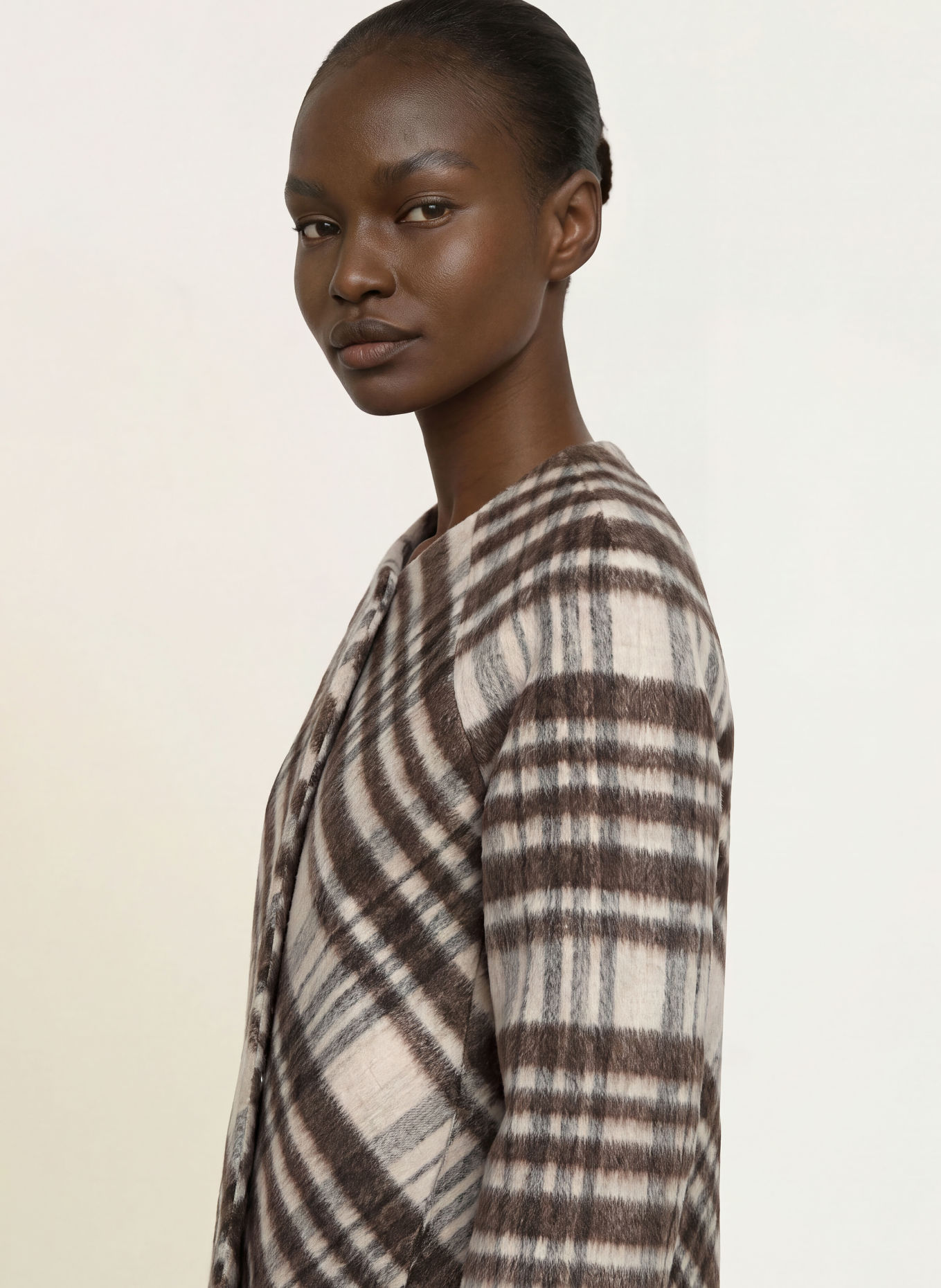 Calvin Klein Jacket: DARK BROWN / BEIGE / DARK GRAY