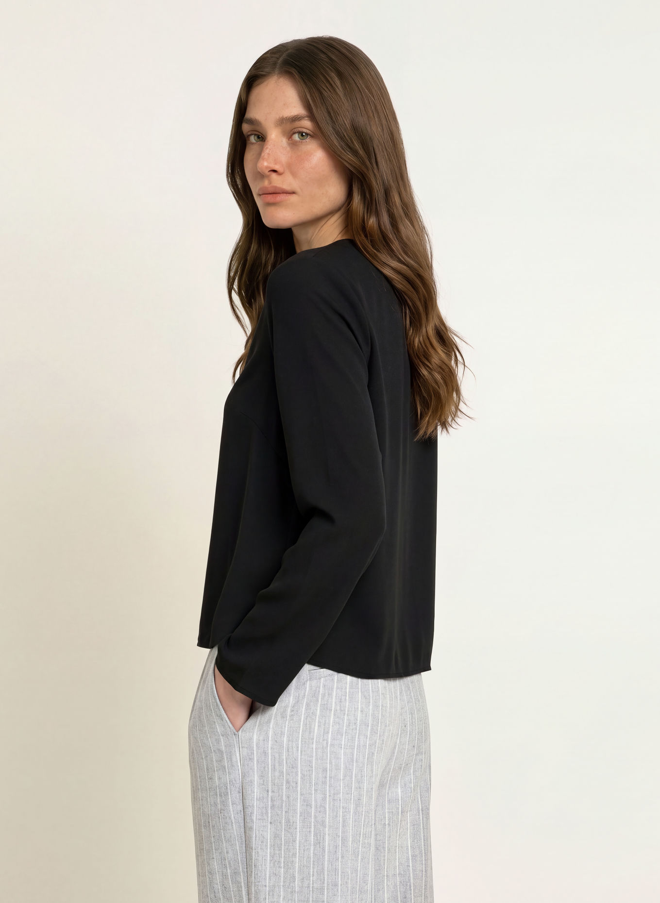 Calvin Klein Shirt blouse: BLACK