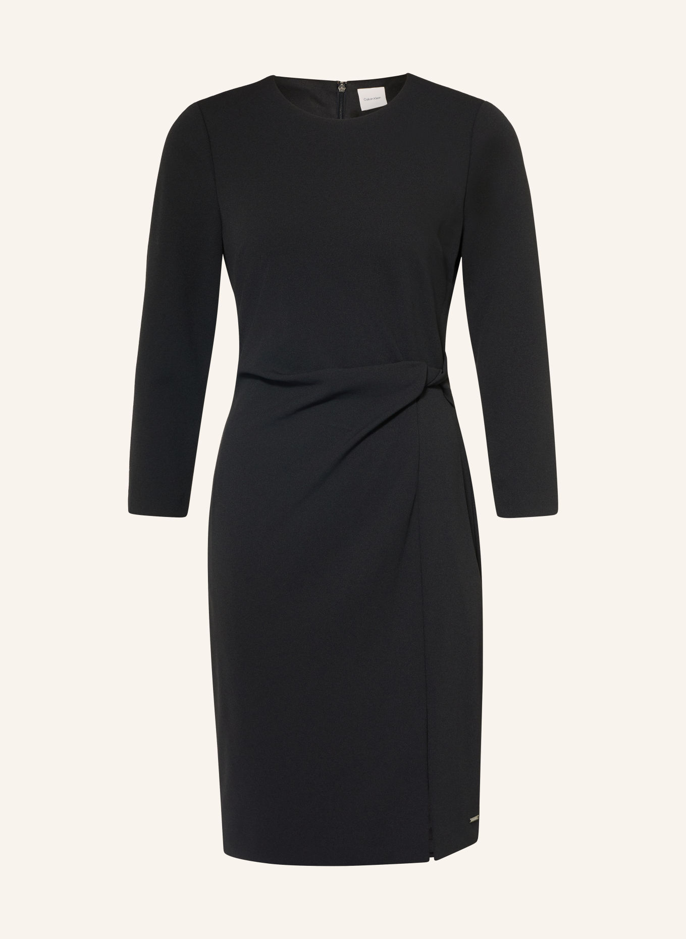 Calvin Klein Etuikleid mit 3/4-Arm: SCHWARZ