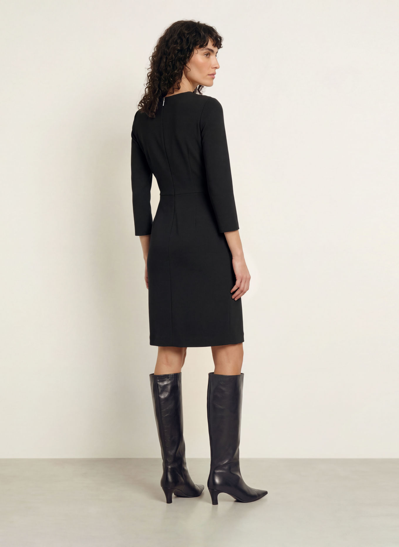 Calvin Klein Etuikleid mit 3/4-Arm: SCHWARZ