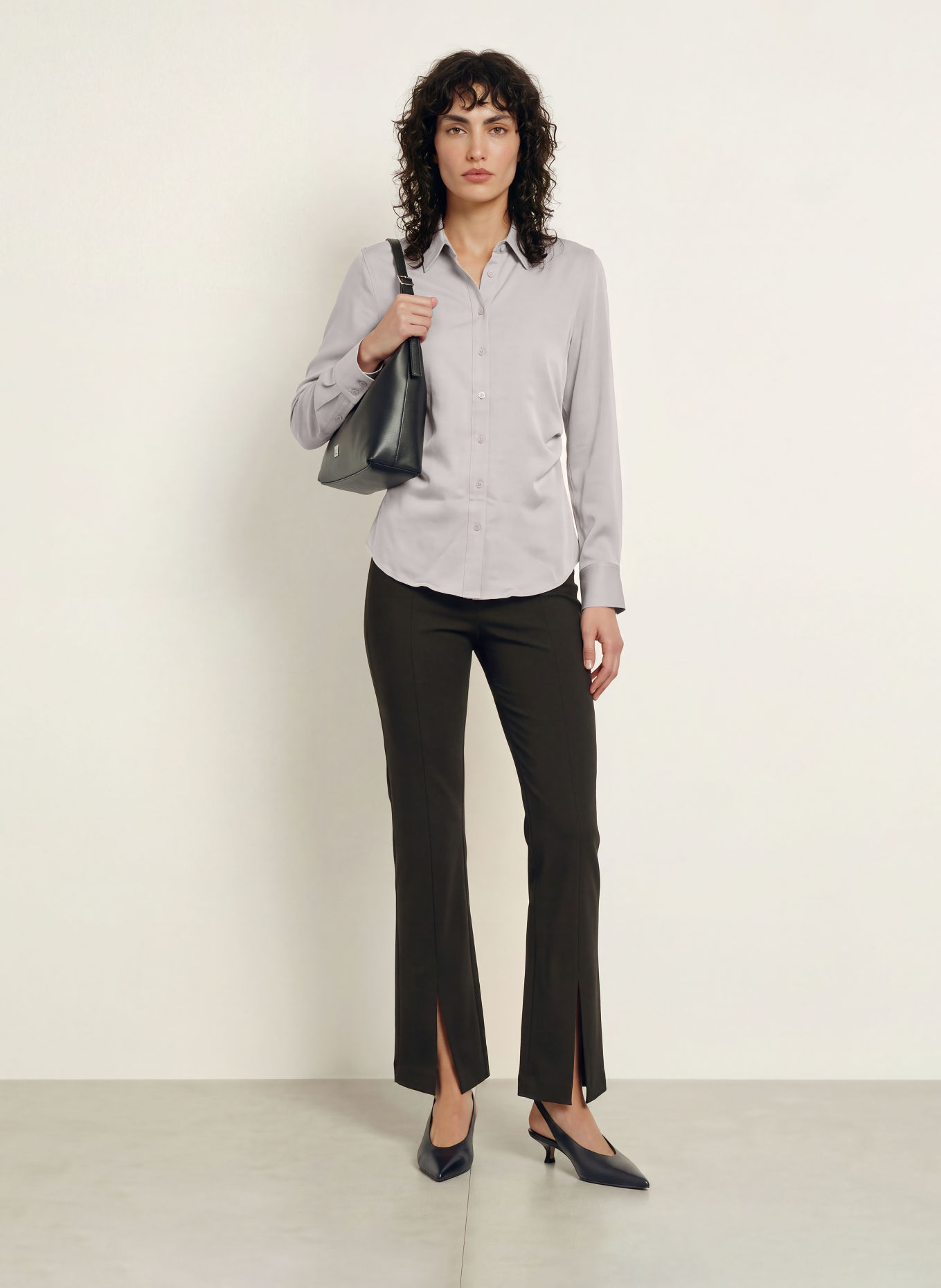 Calvin Klein Shirt blouse: LIGHT GRAY