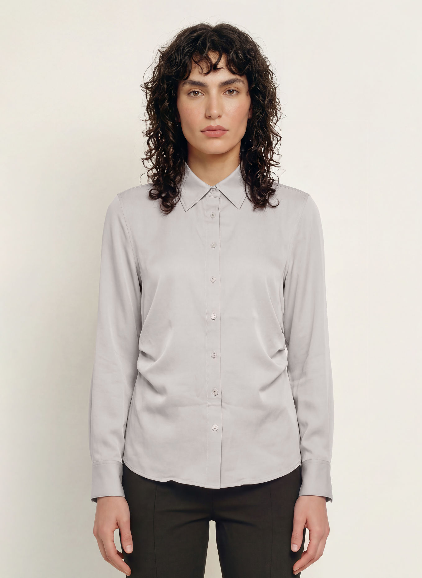 Calvin Klein Shirt blouse: LIGHT GRAY