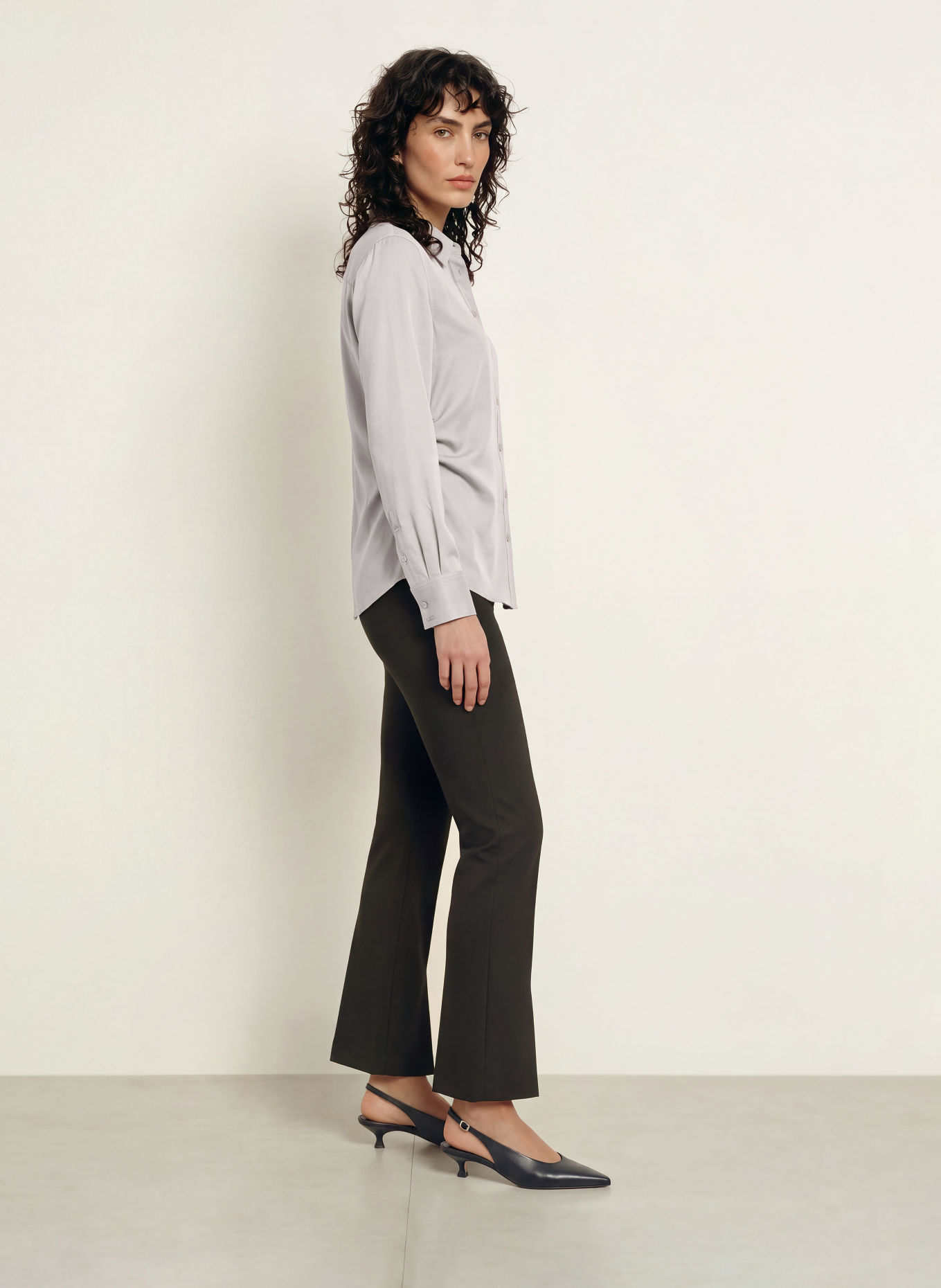 Calvin Klein Shirt blouse: LIGHT GRAY