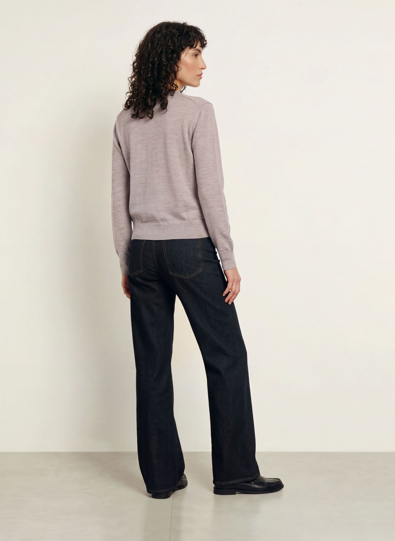 Calvin Klein Cardigan with merino wool: GRAY / ECRU