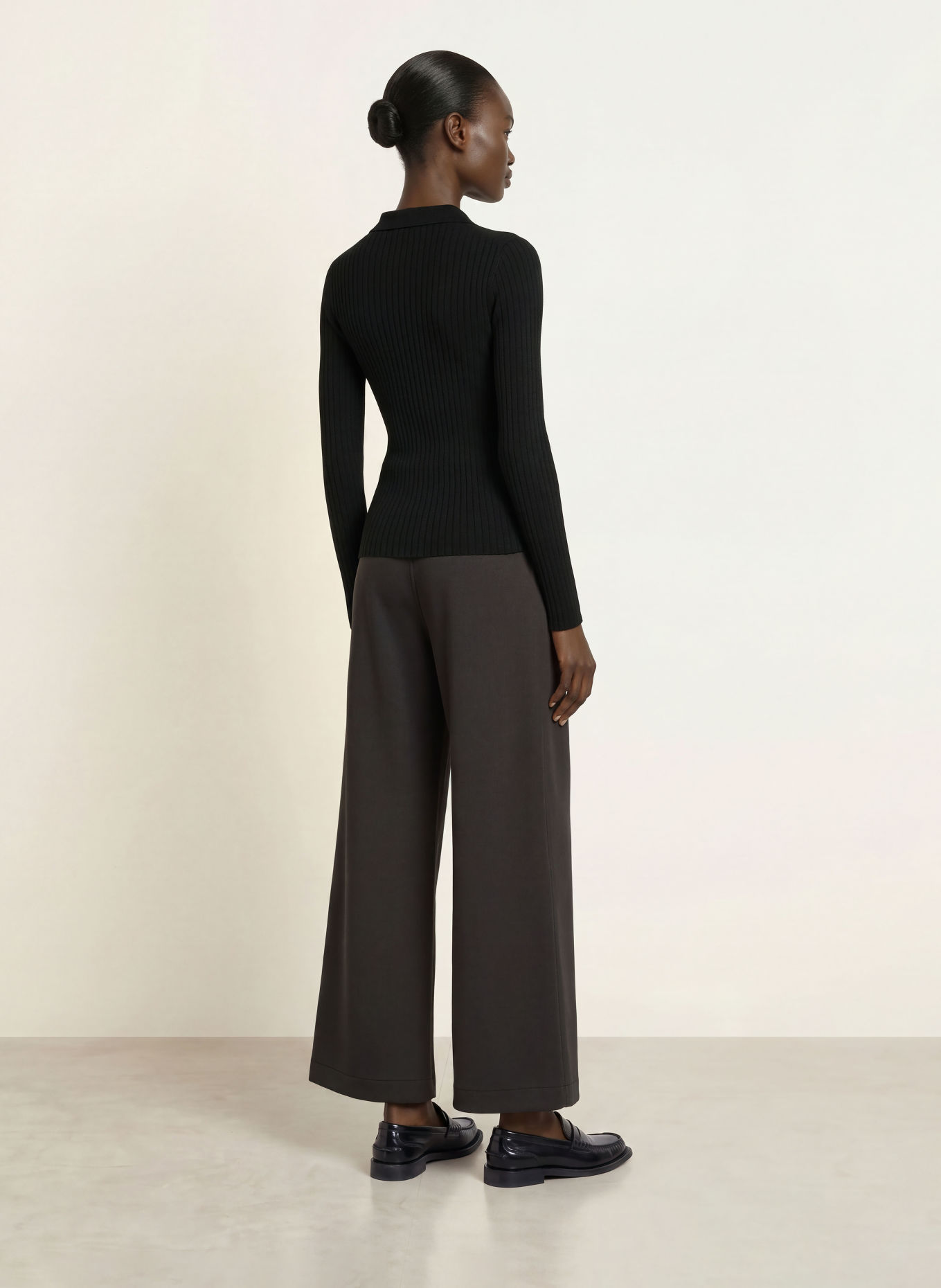 Calvin Klein Pantaloni Marlene SPACER: NEGRU