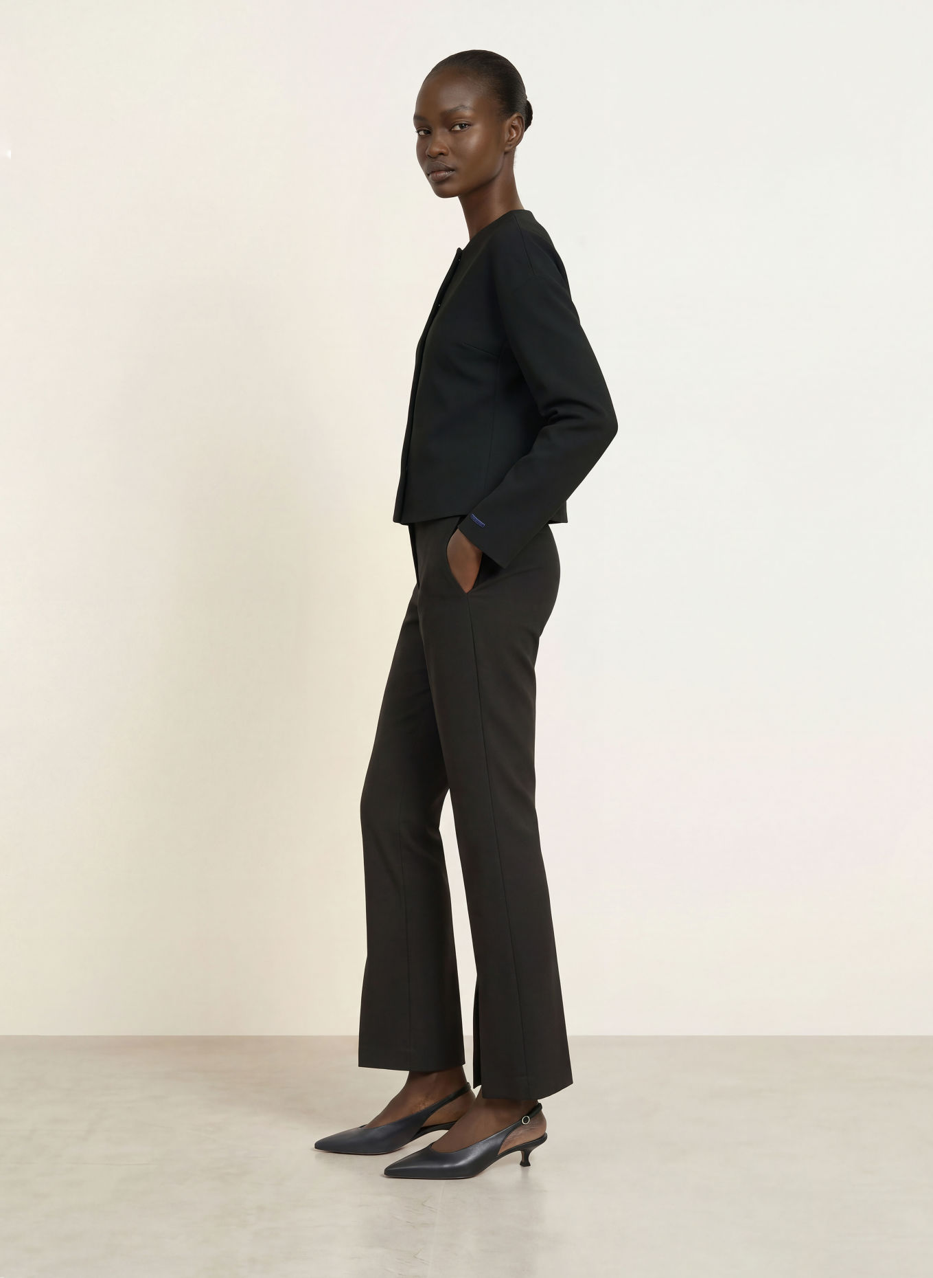 Calvin Klein PONTE Jersey Trousers: BLACK