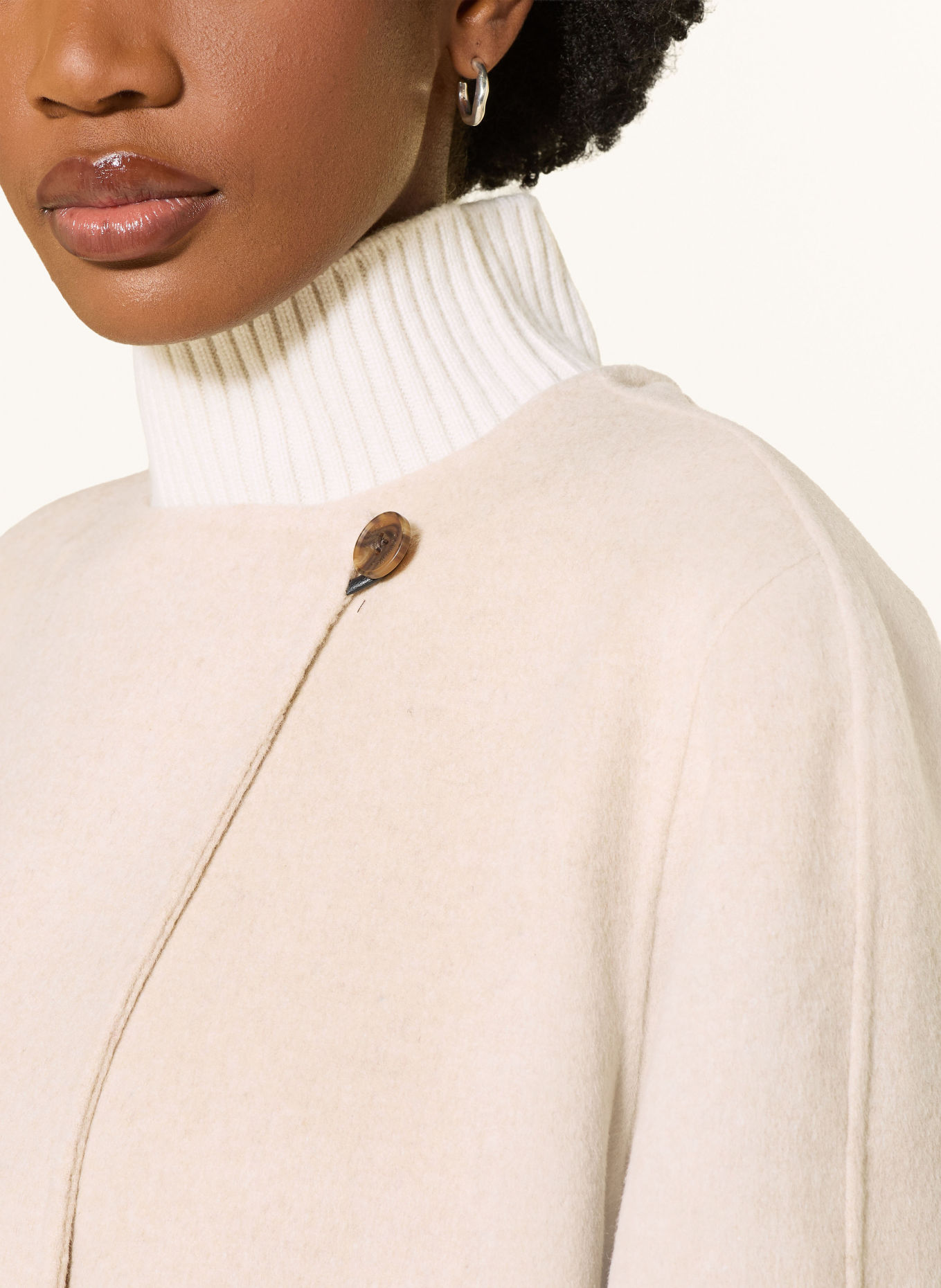 Calvin Klein Mantel mit abnehmbarem Schal: BEIGE