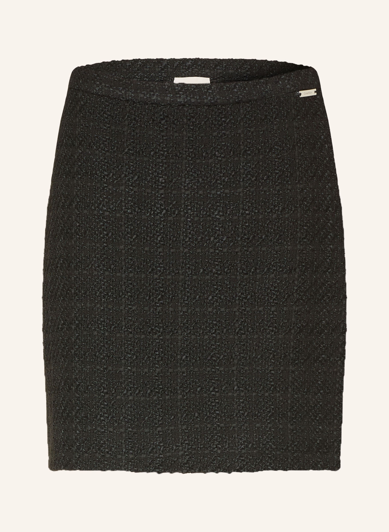 Calvin Klein Tweed Skirt: BLACK