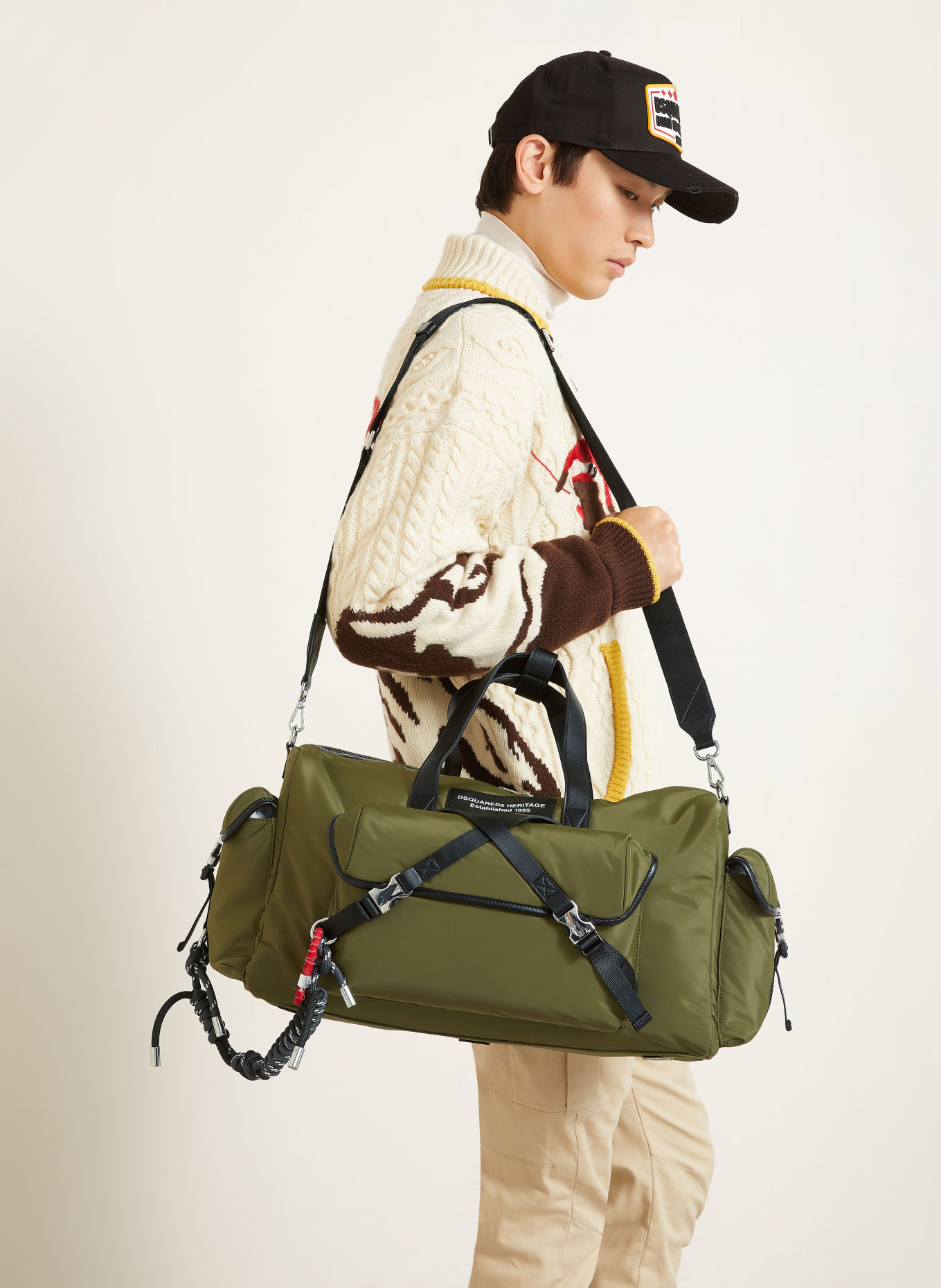 DSQUARED2 Weekender: OLIVE / SILVER / BLACK