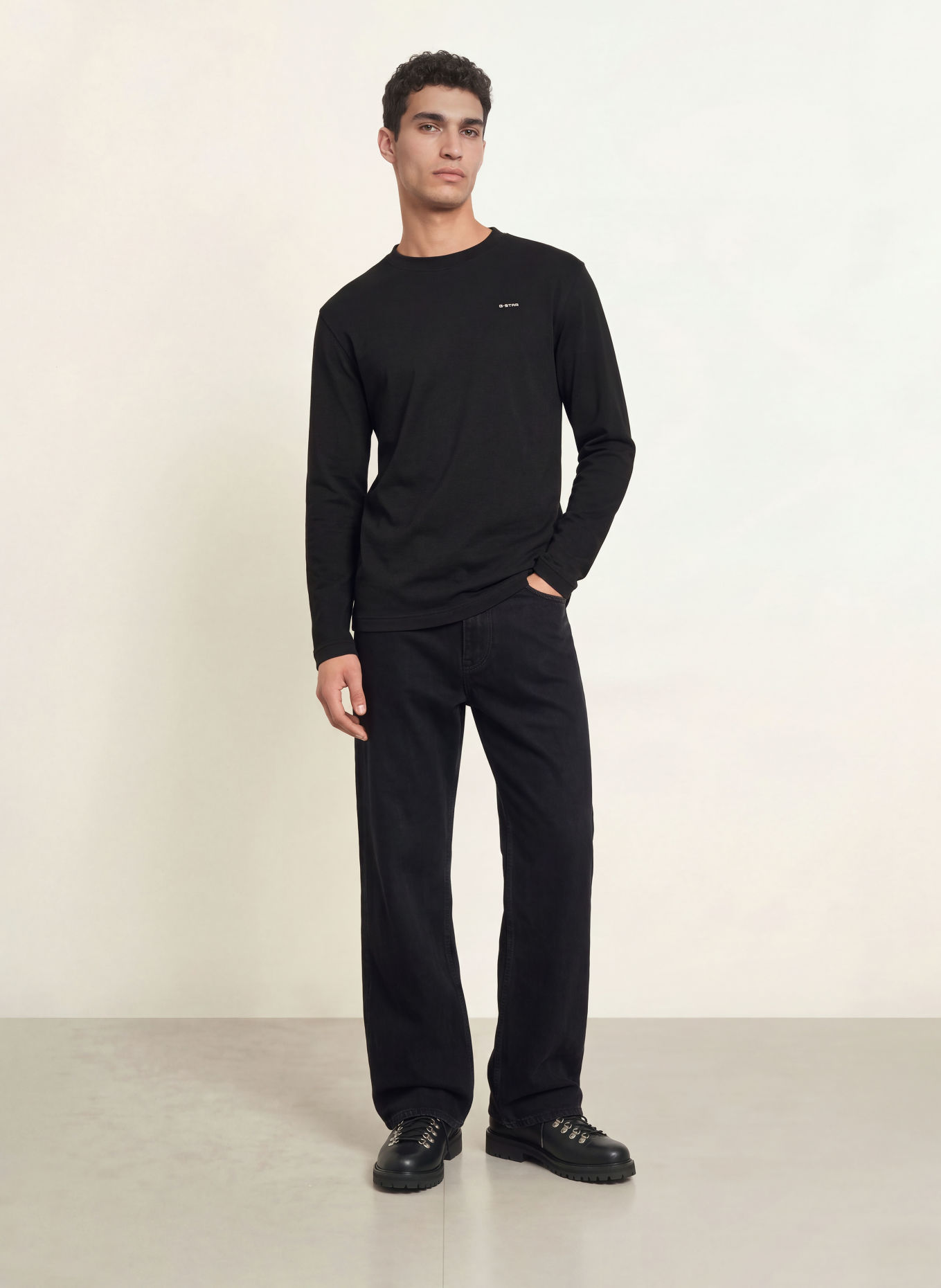 G-Star Long-sleeve shirt: BLACK