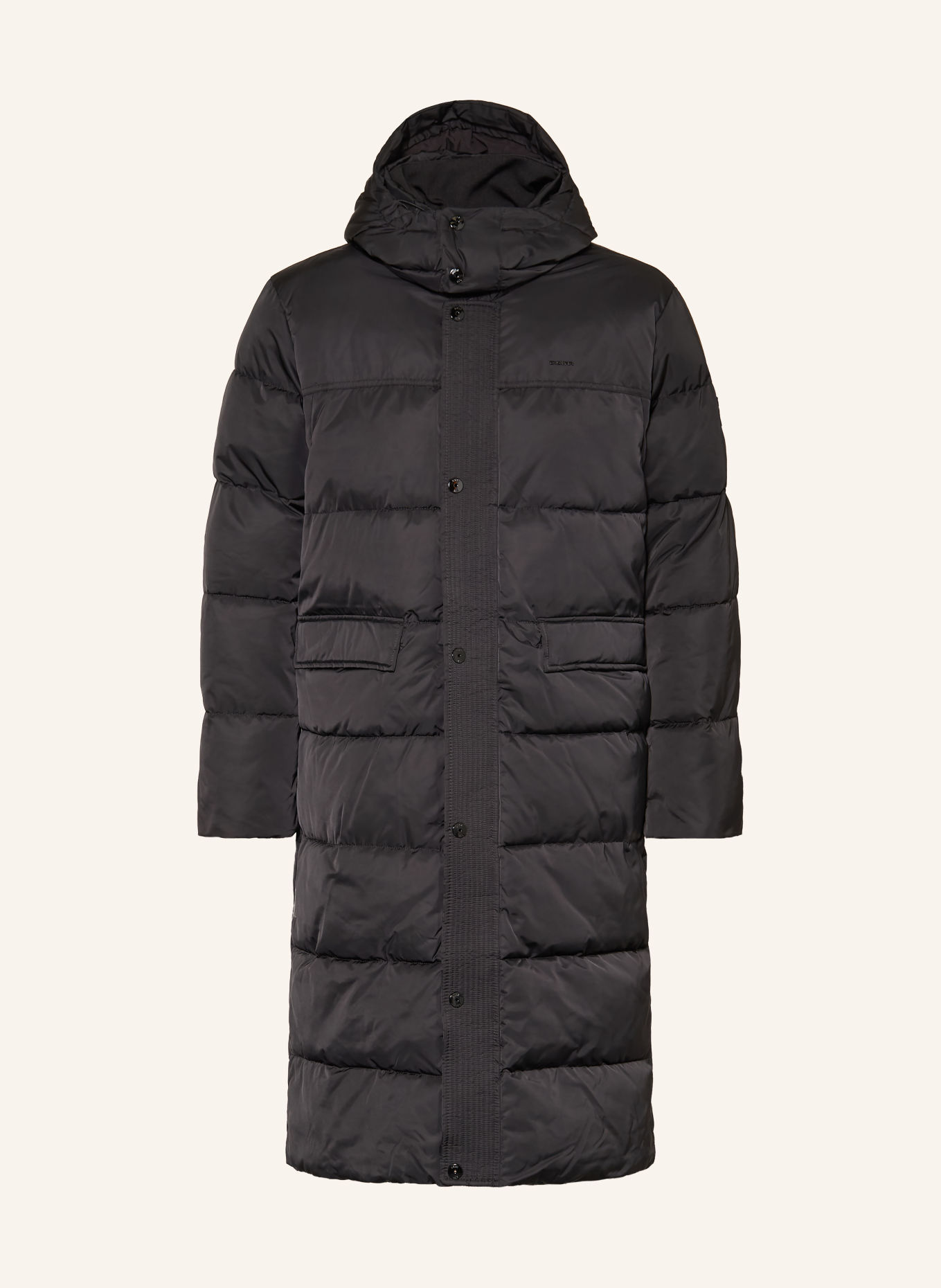 G-Star ELEMENT quilted coat with detachable hood: BLACK
