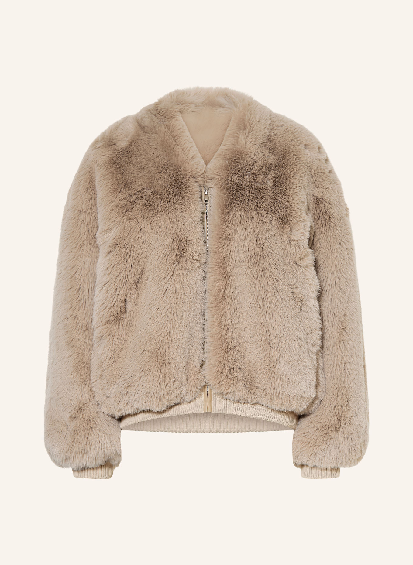 The Frankie Shop Kunstfell-Jacke SENNA: BEIGE