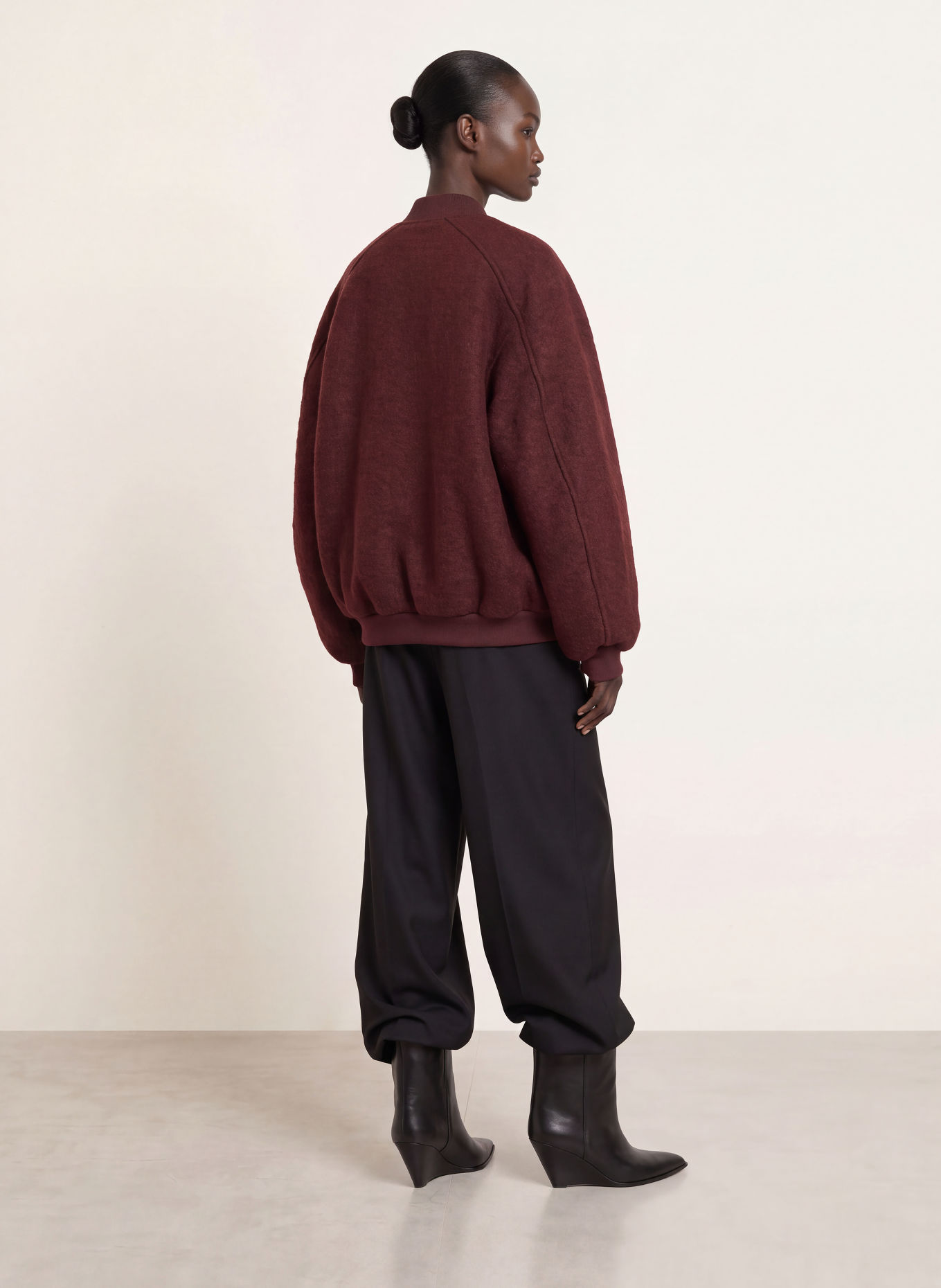 The Frankie Shop Oversized Blouson ELINOR: DONKERROOD
