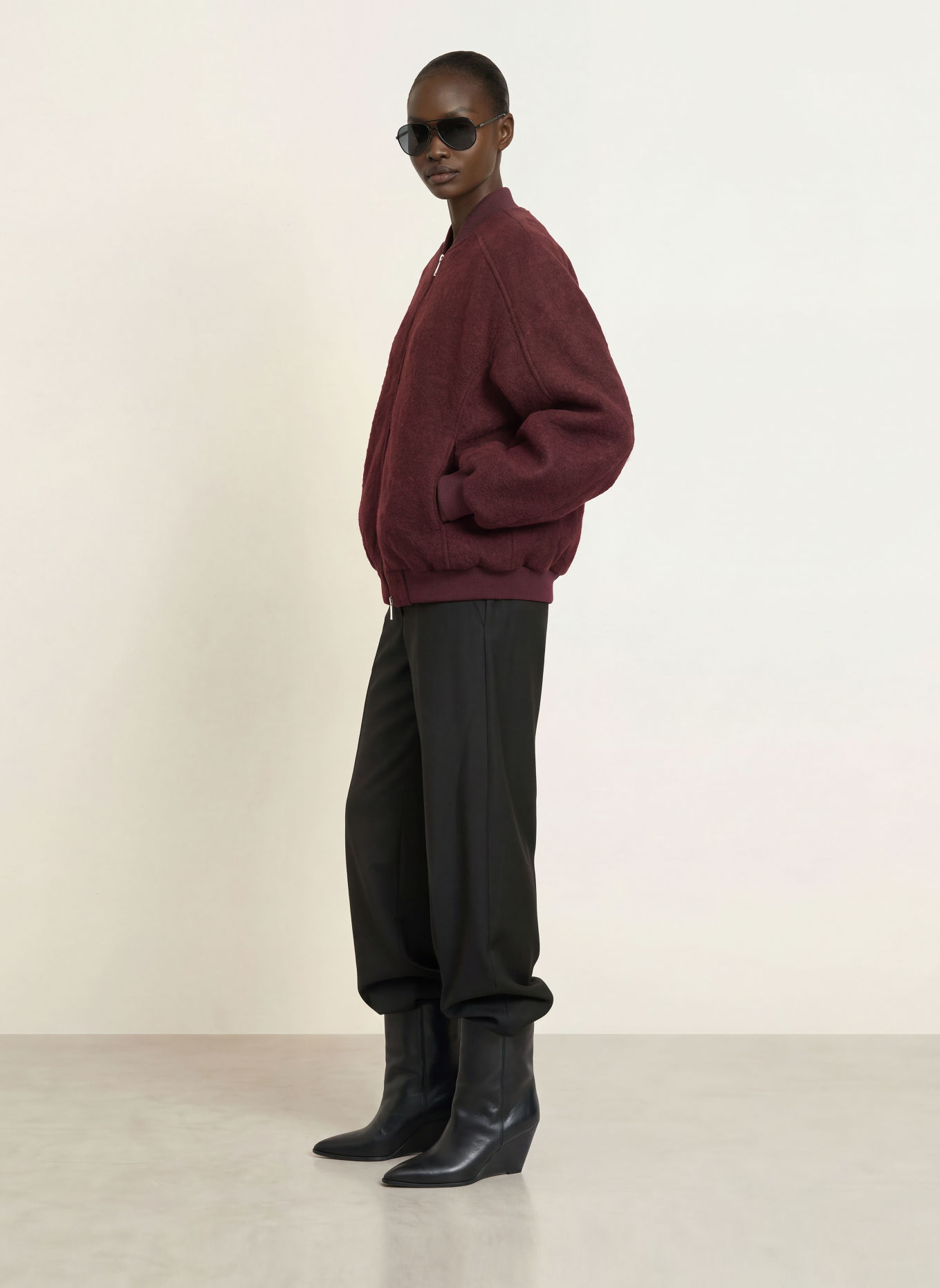 The Frankie Shop Oversized Blouson ELINOR: DONKERROOD