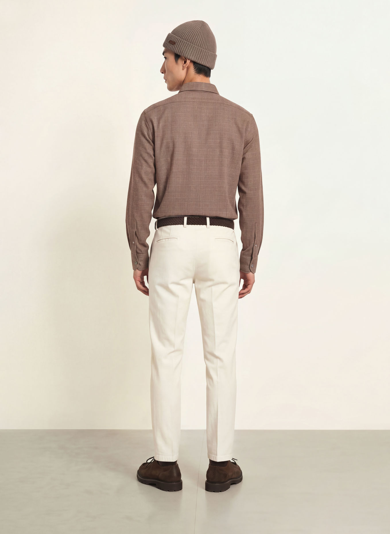 van Laack Chemise en flanelle VL-RIKOS-TFK Tailor Fit: MARRON / MARRON CLAIR