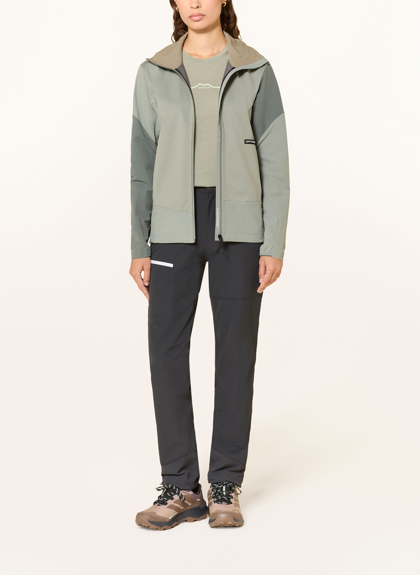 ORTOVOX ORTLER Softshell jacket: LIGHT GREEN / GRAY
