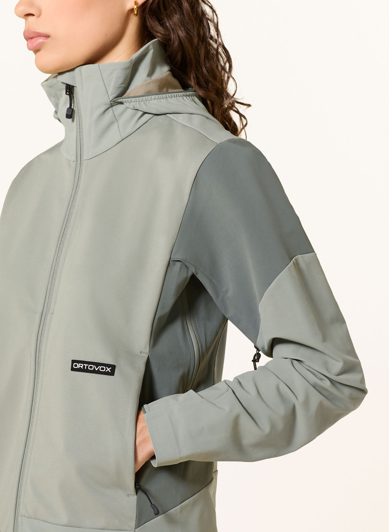ORTOVOX ORTLER Softshell jacket: LIGHT GREEN / GRAY