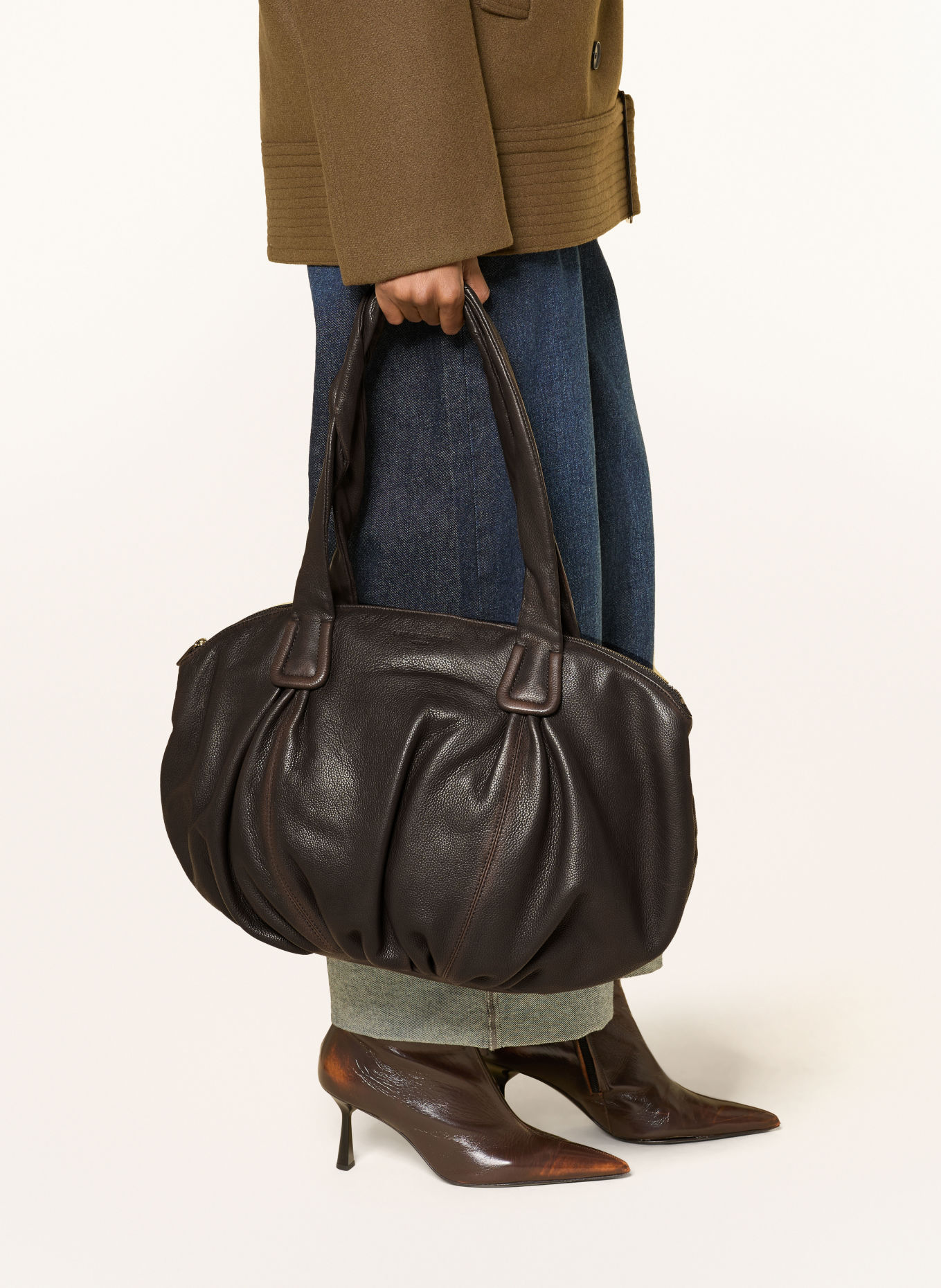 LIEBESKIND LUCY MEDIUM Shoppers: DARK BROWN / GOLD