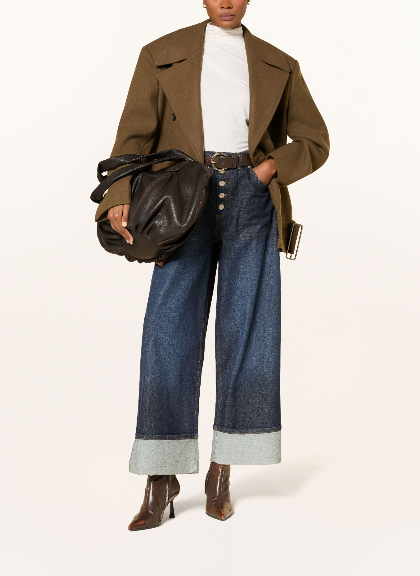 LIEBESKIND LUCY MEDIUM Shoppers: DARK BROWN / GOLD
