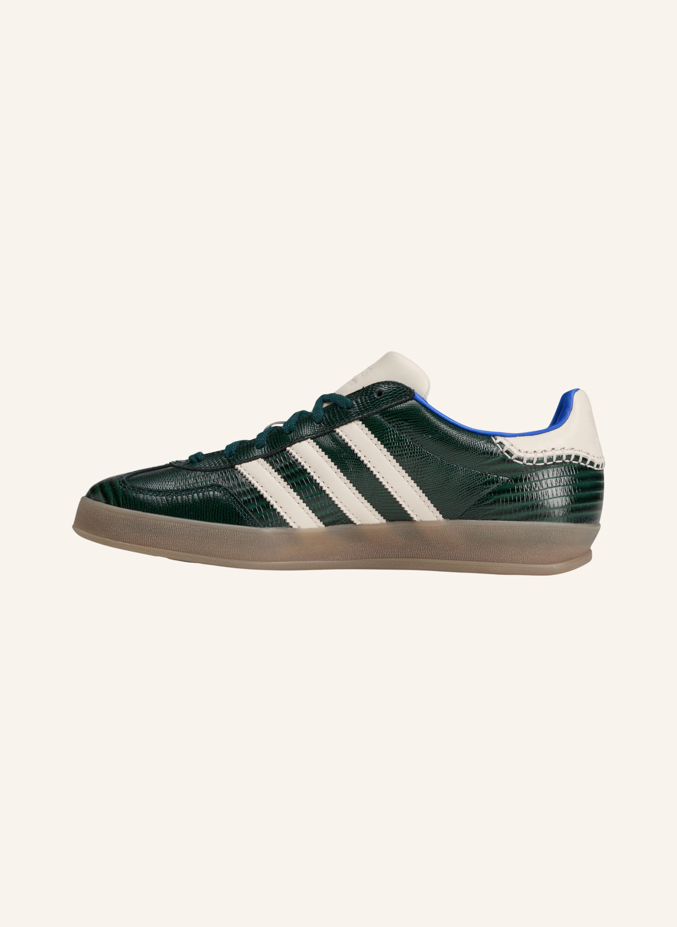 adidas Originals GAZELLE CROC Sneakers: DARK GREEN / CREAM / BLUE