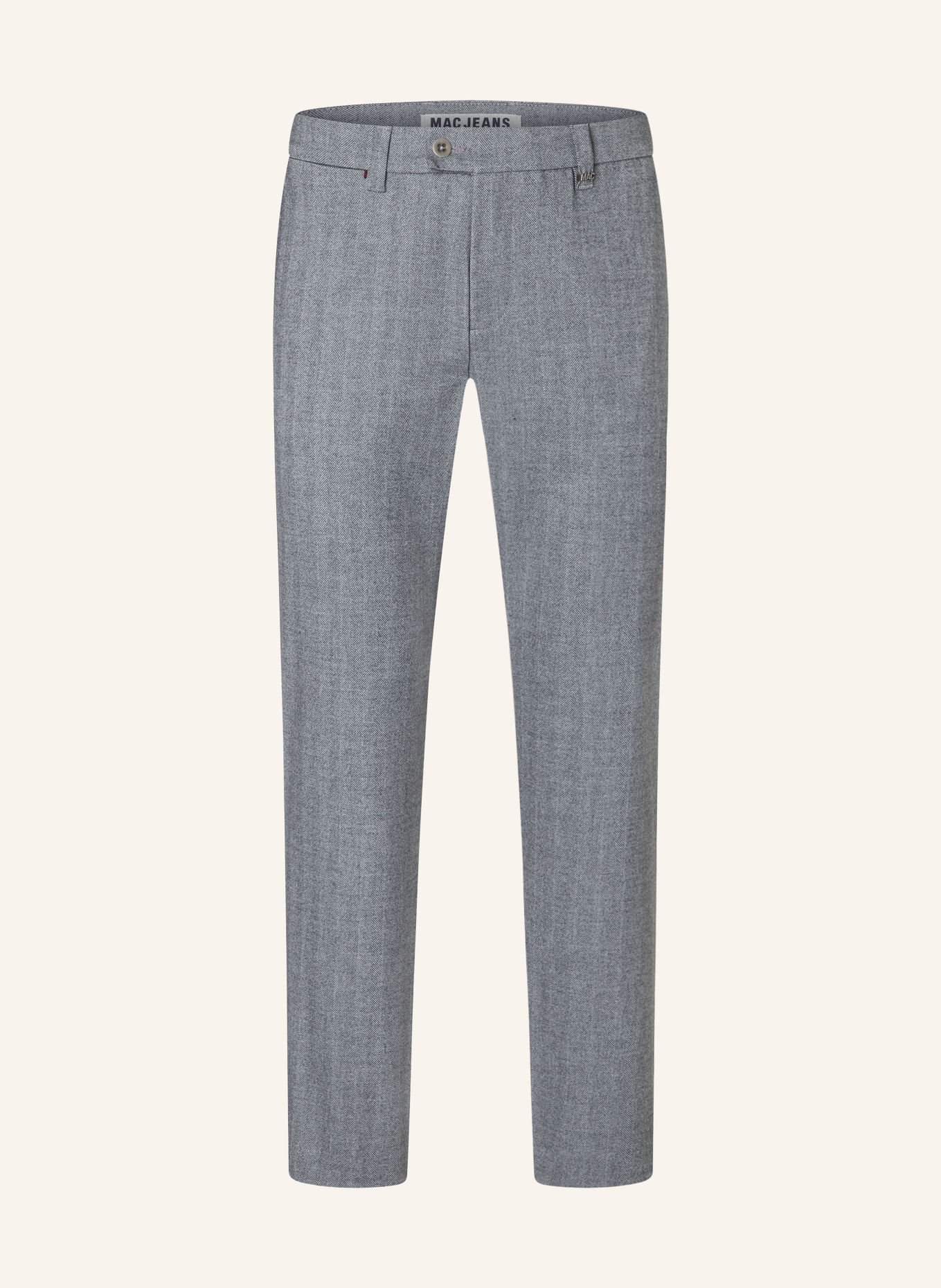 MAC LENNOX Slim Fit Chinos: GRAY