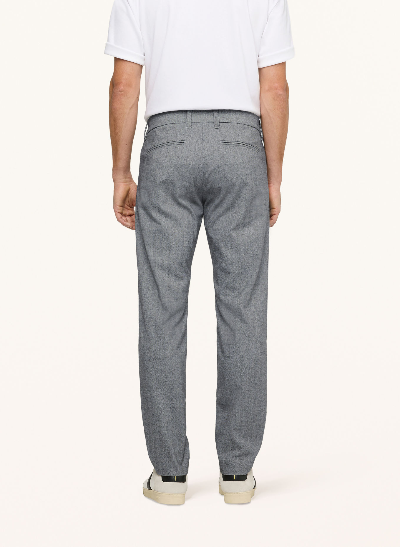 MAC LENNOX Slim Fit Chinos: GRAY