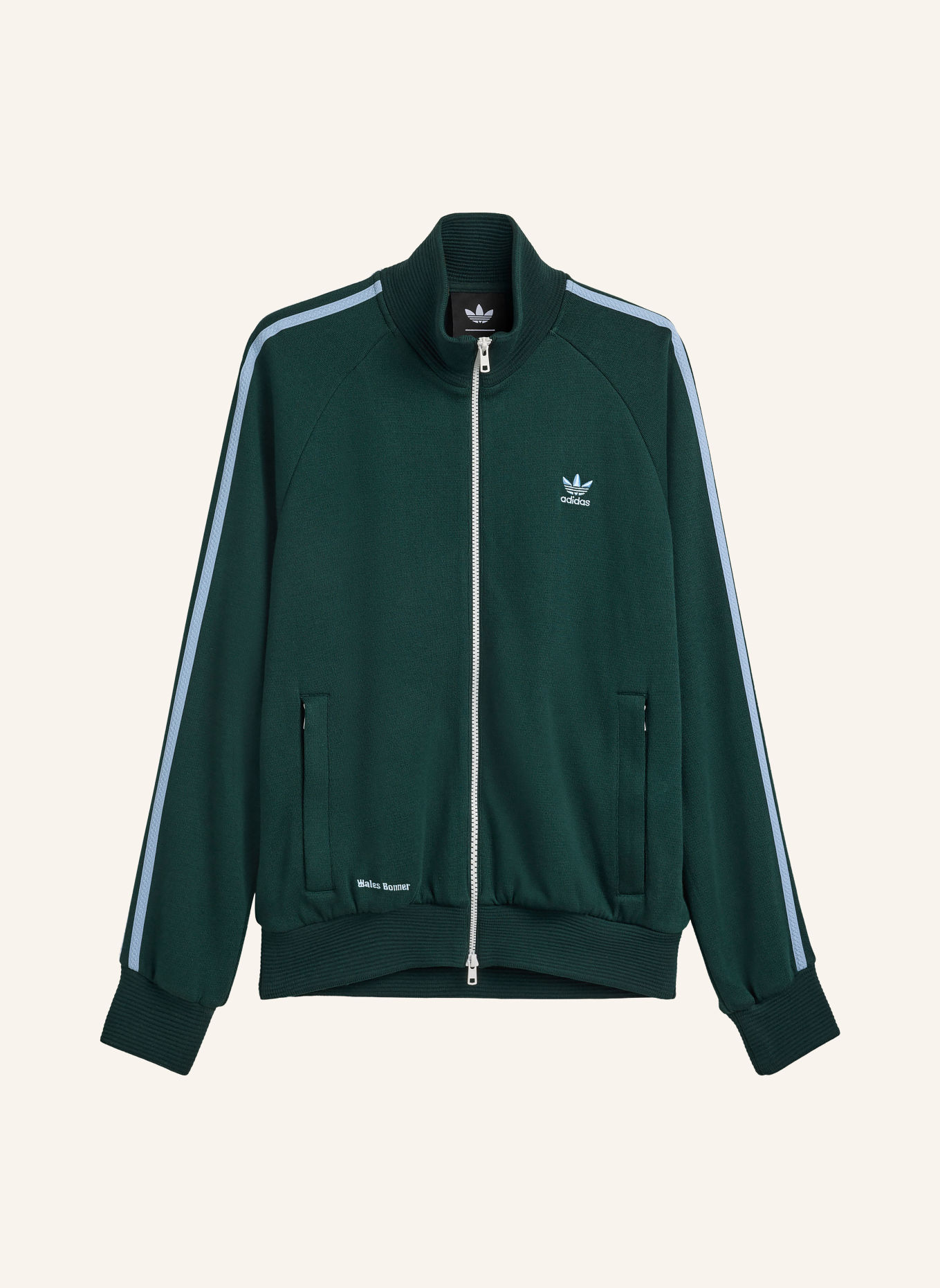 adidas Originals Sweatvest 8: DONKERGROEN / LICHTBLAUW