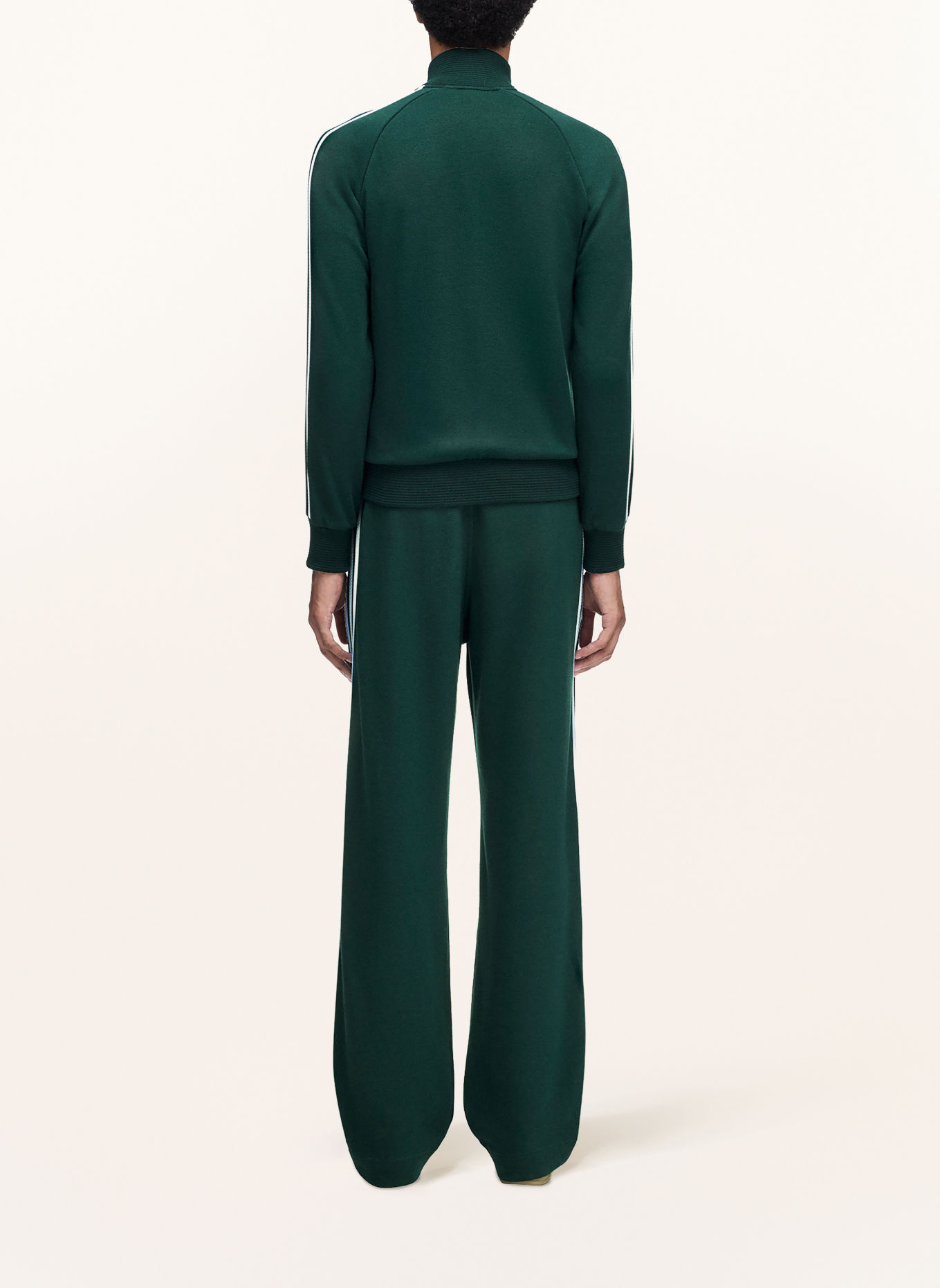adidas Originals Sweatvest 8: DONKERGROEN / LICHTBLAUW