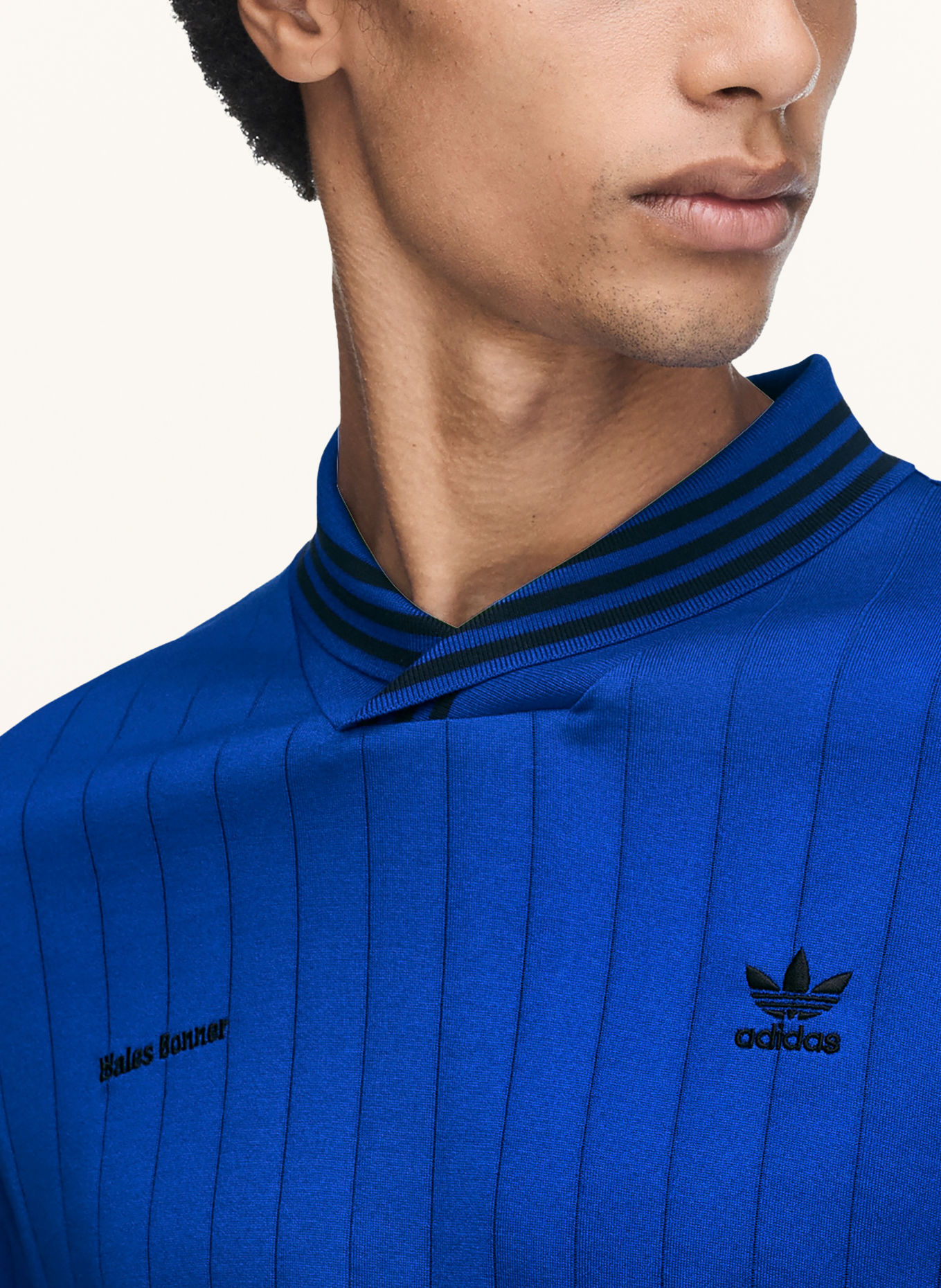 adidas Originals Long-sleeve shirt KNIT FOOTBALL: BLUE / BLACK