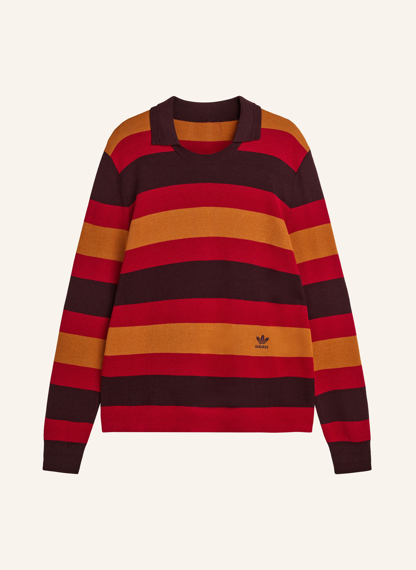 adidas Originals Sweater: DARK RED / BROWN / DARK ORANGE