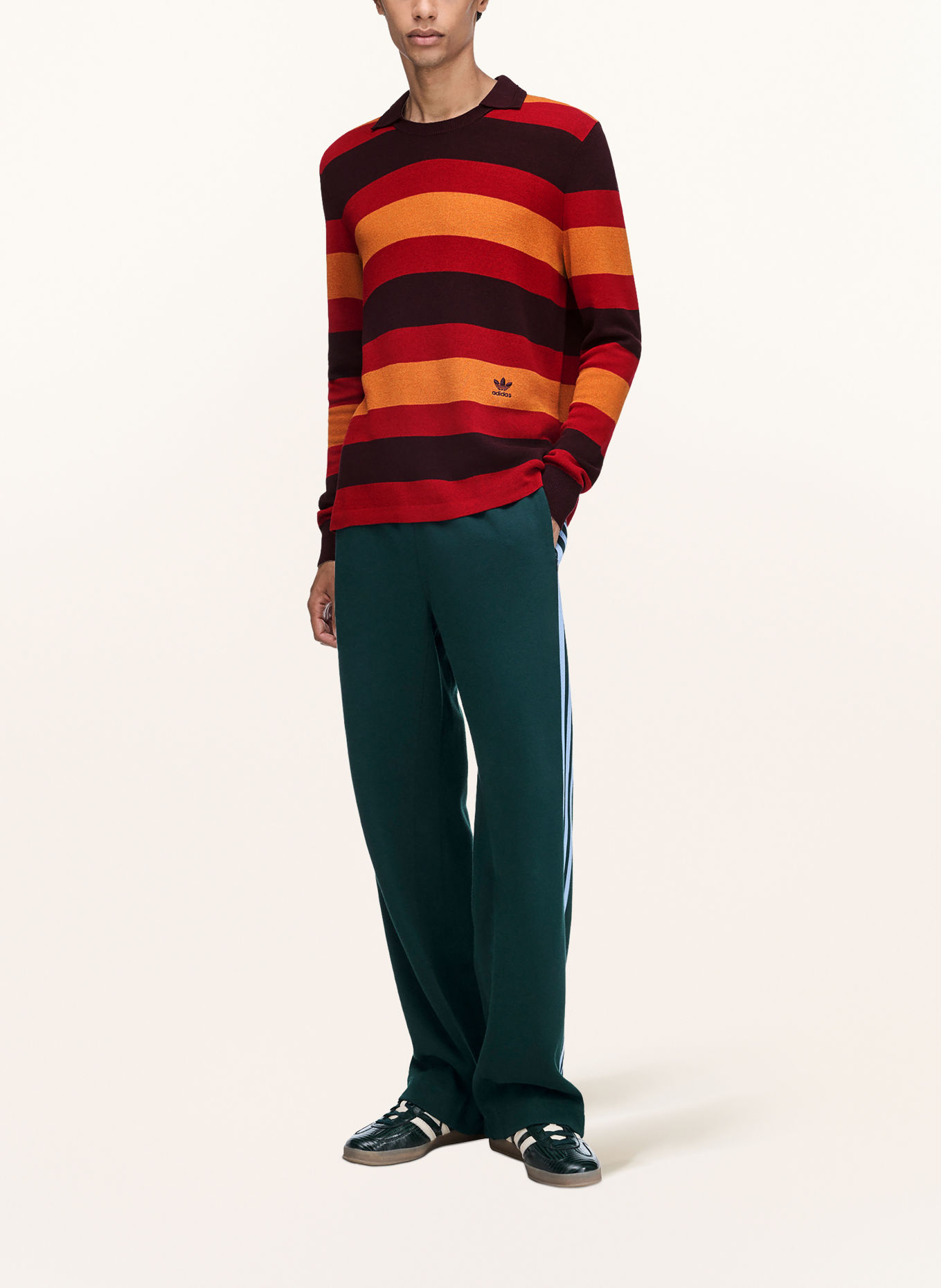 adidas Originals Sweater: DARK RED / BROWN / DARK ORANGE
