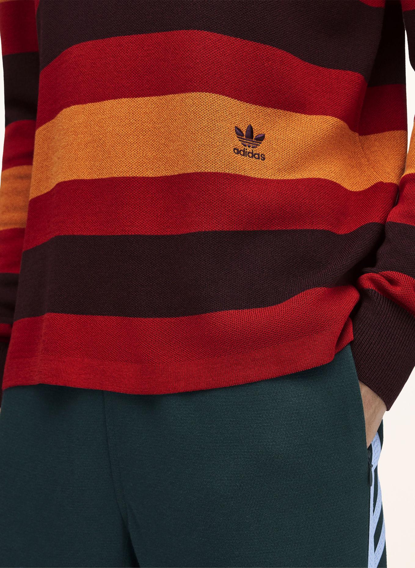 adidas Originals Sweater: DARK RED / BROWN / DARK ORANGE