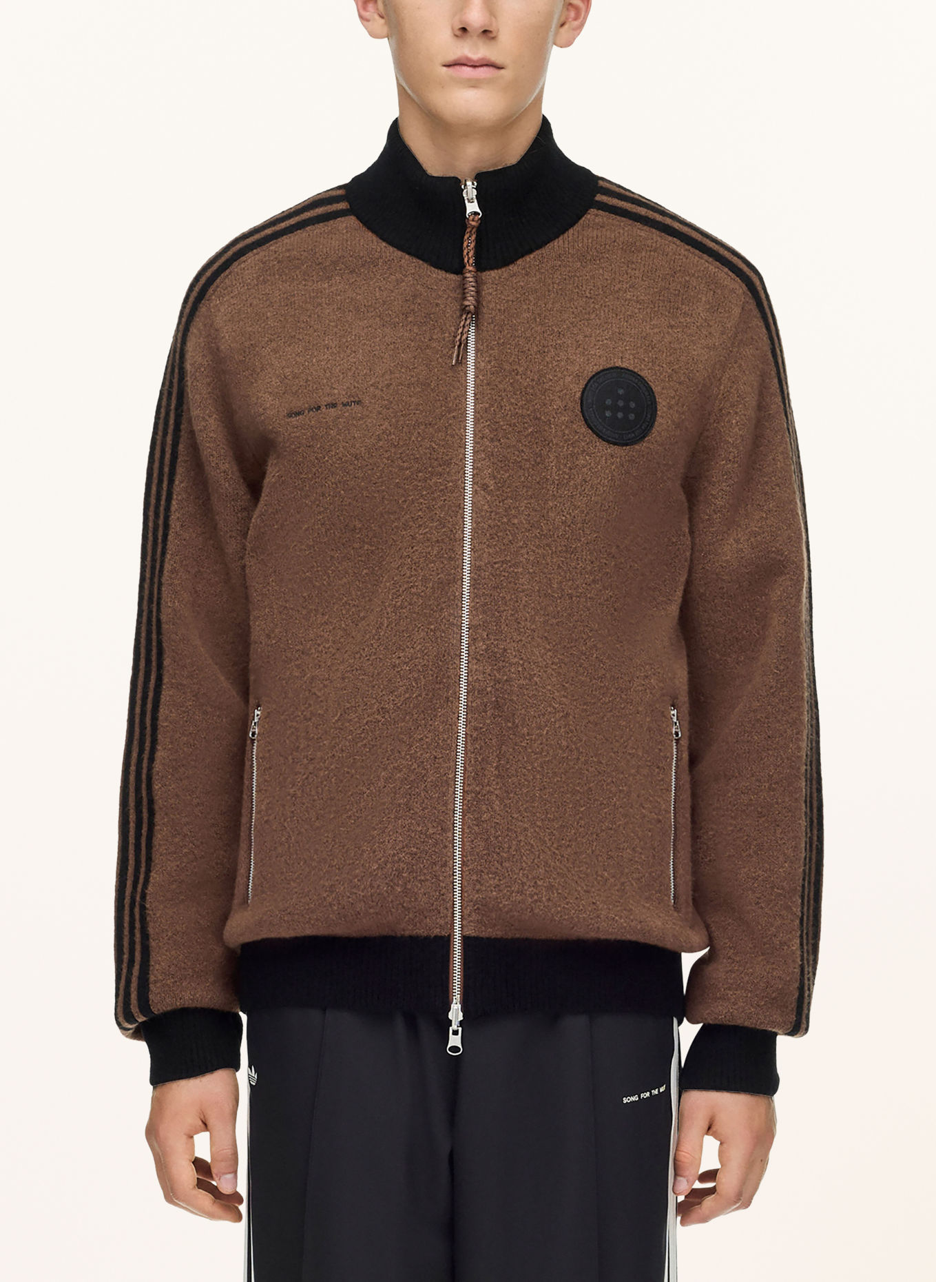 adidas Originals Cardigan ADI008: BROWN / BLACK