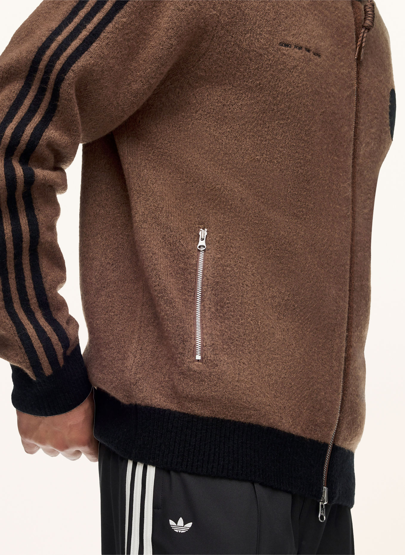 adidas Originals Cardigan ADI008: BROWN / BLACK