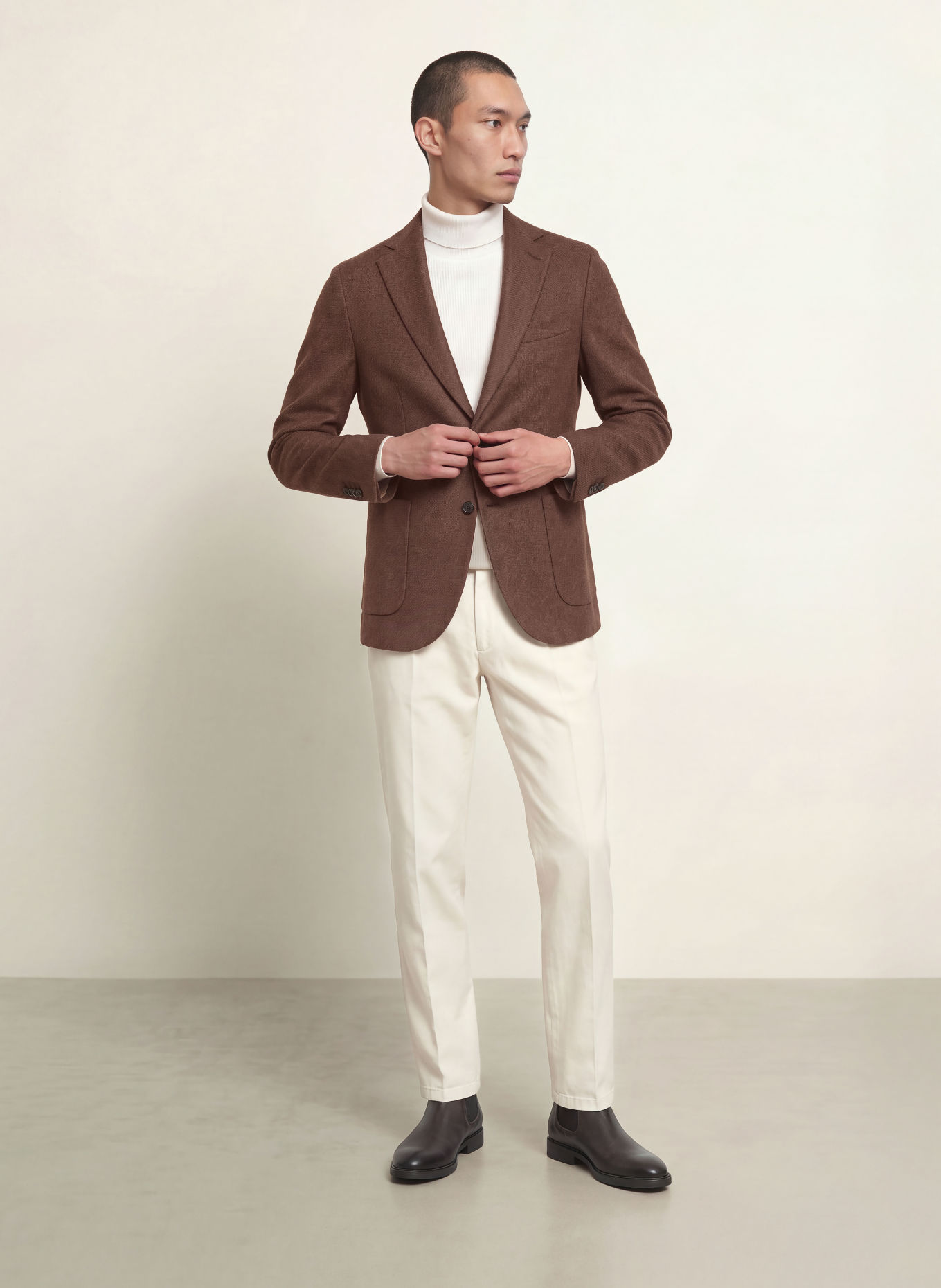 CIRCOLO 1901 Slim-Fit Jersey Blazer: BROWN