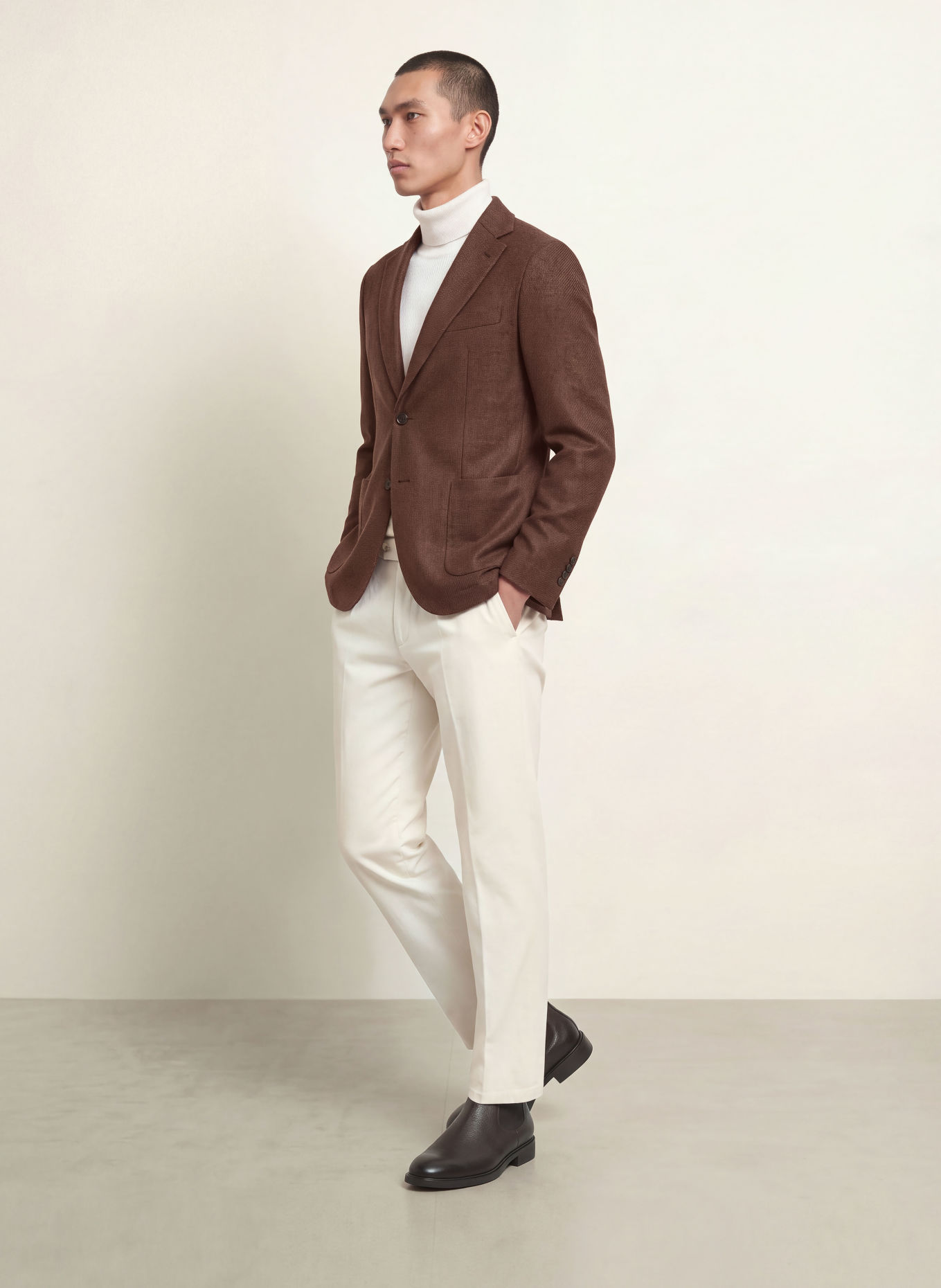 CIRCOLO 1901 Slim-Fit Jersey Blazer: BROWN