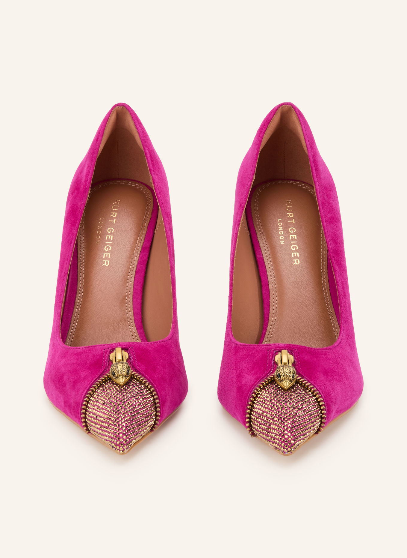 KURT GEIGER Pumps mit Schmucksteinen: FUCHSIA / GOLD