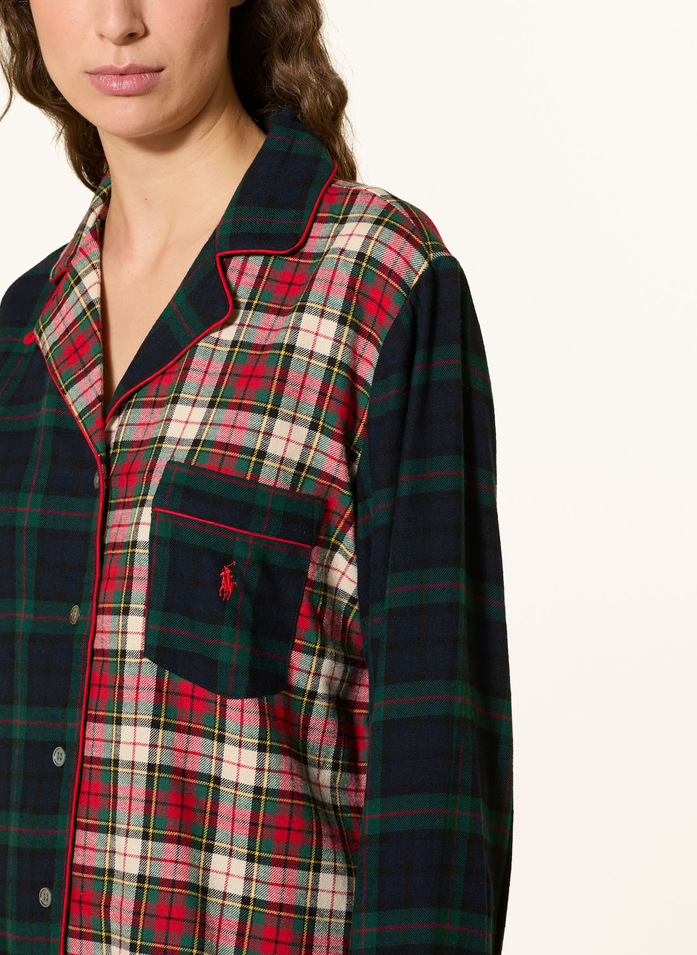 POLO RALPH LAUREN Piżama MADISON z flaneli: GRANATOWY / CZERWONY / CIEMNOZIELONY