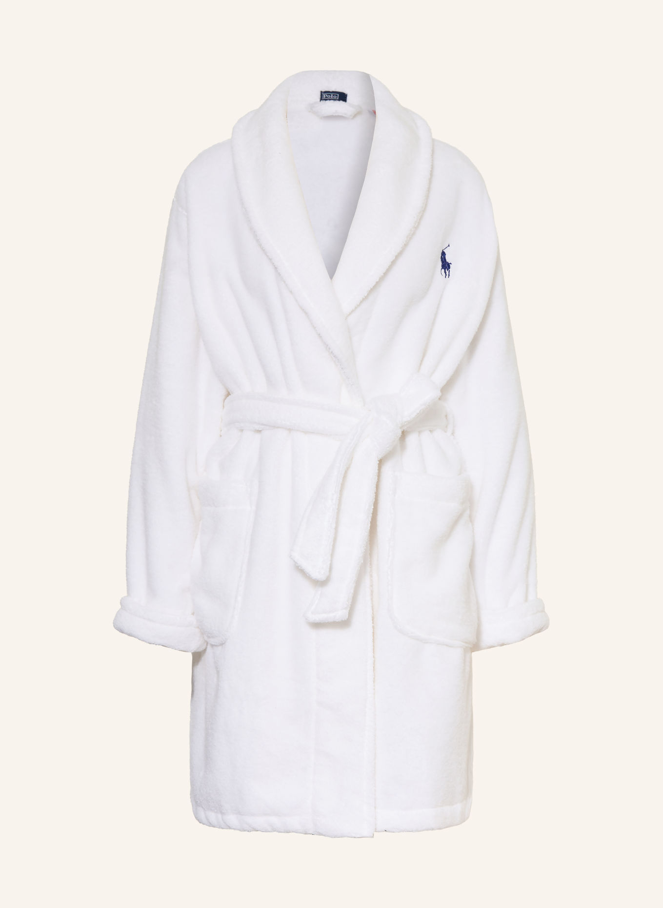 POLO RALPH LAUREN Damesbadjas: WIT / DONKERGROEN / ZWART