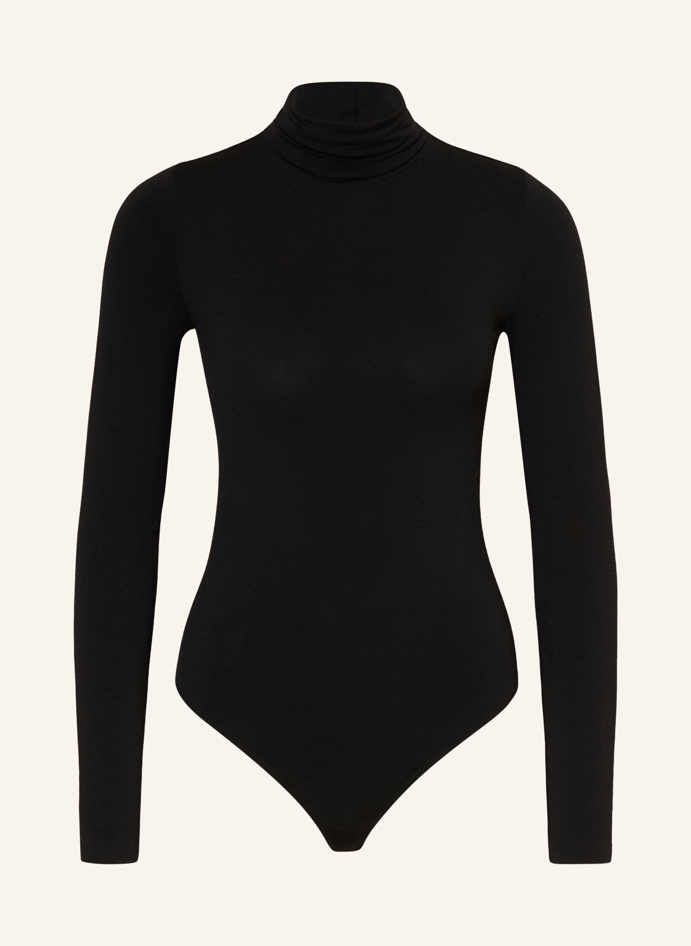 Wolford SEAMLESS WOOL thong bodysuit made of merino wool: BLACK