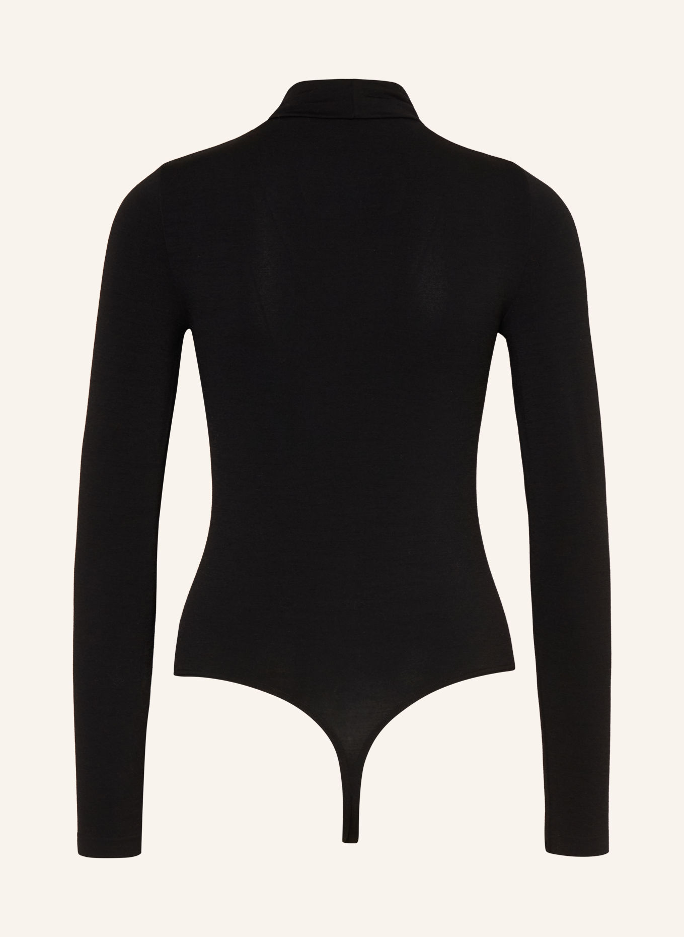 Wolford SEAMLESS WOOL thong bodysuit made of merino wool: BLACK
