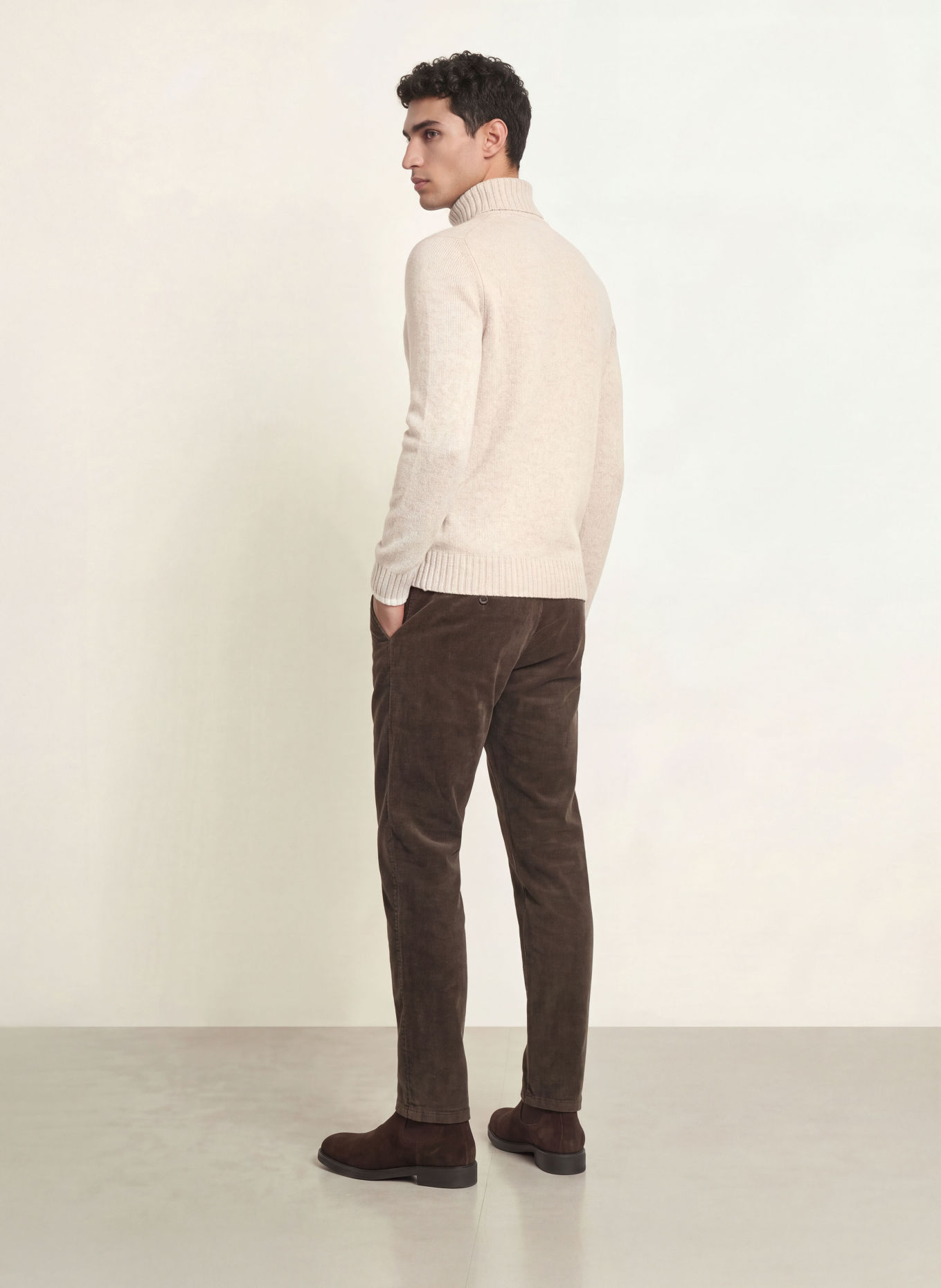 MAERZ MUENCHEN Pull à col roulé: GRIS CLAIR