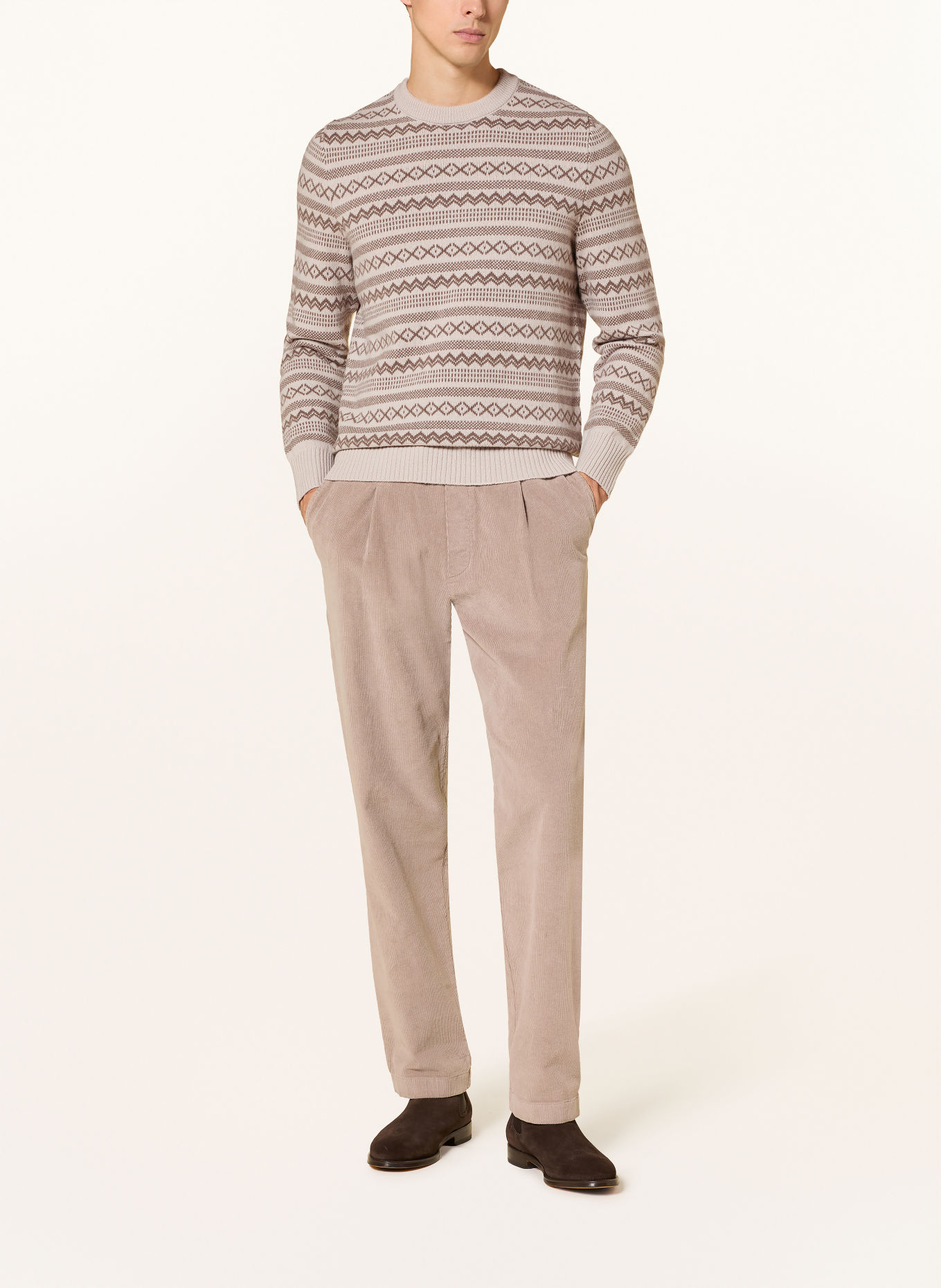 MAERZ MUENCHEN Merino wool sweaters: TAUPE / BEIGE